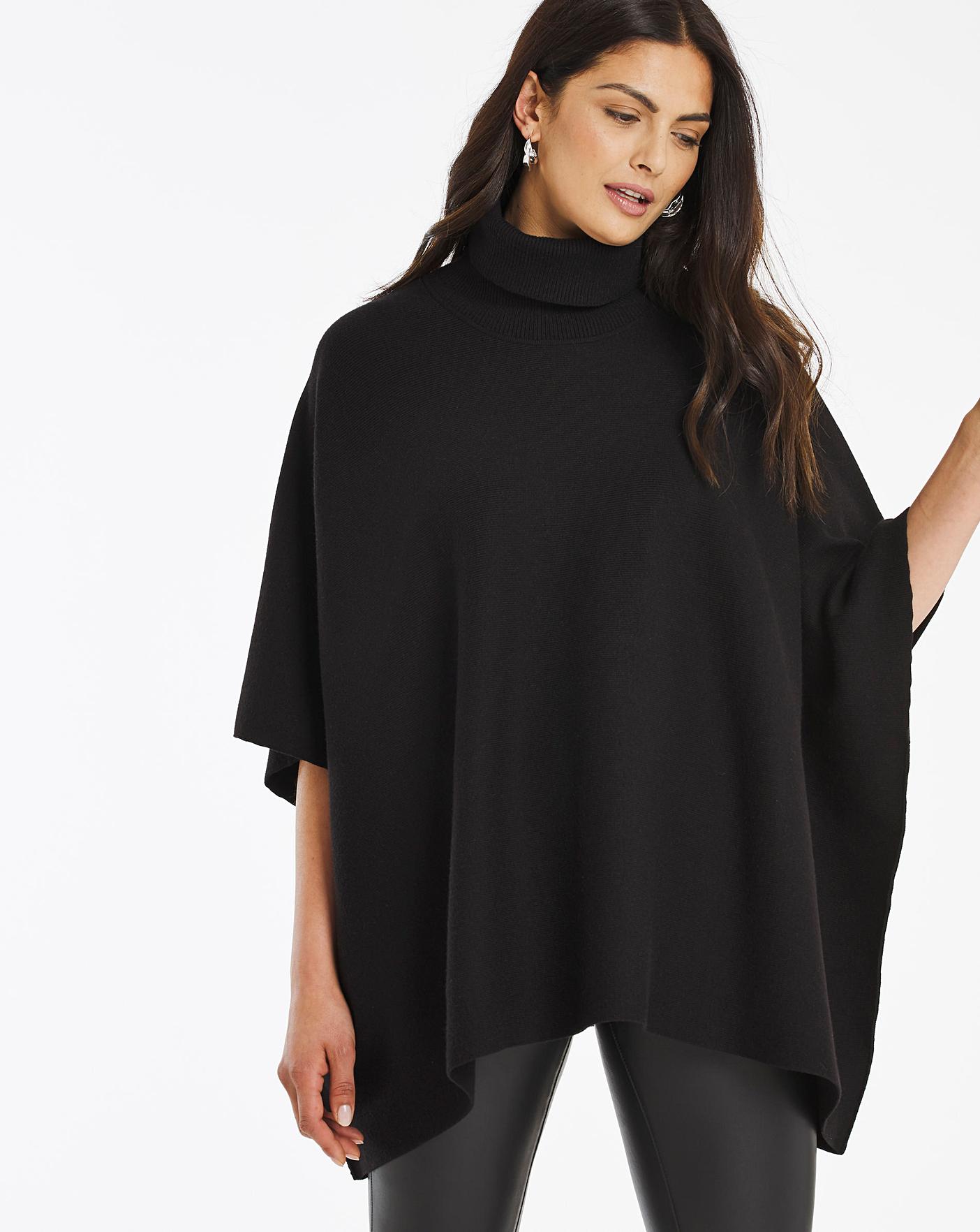 cheap black poncho