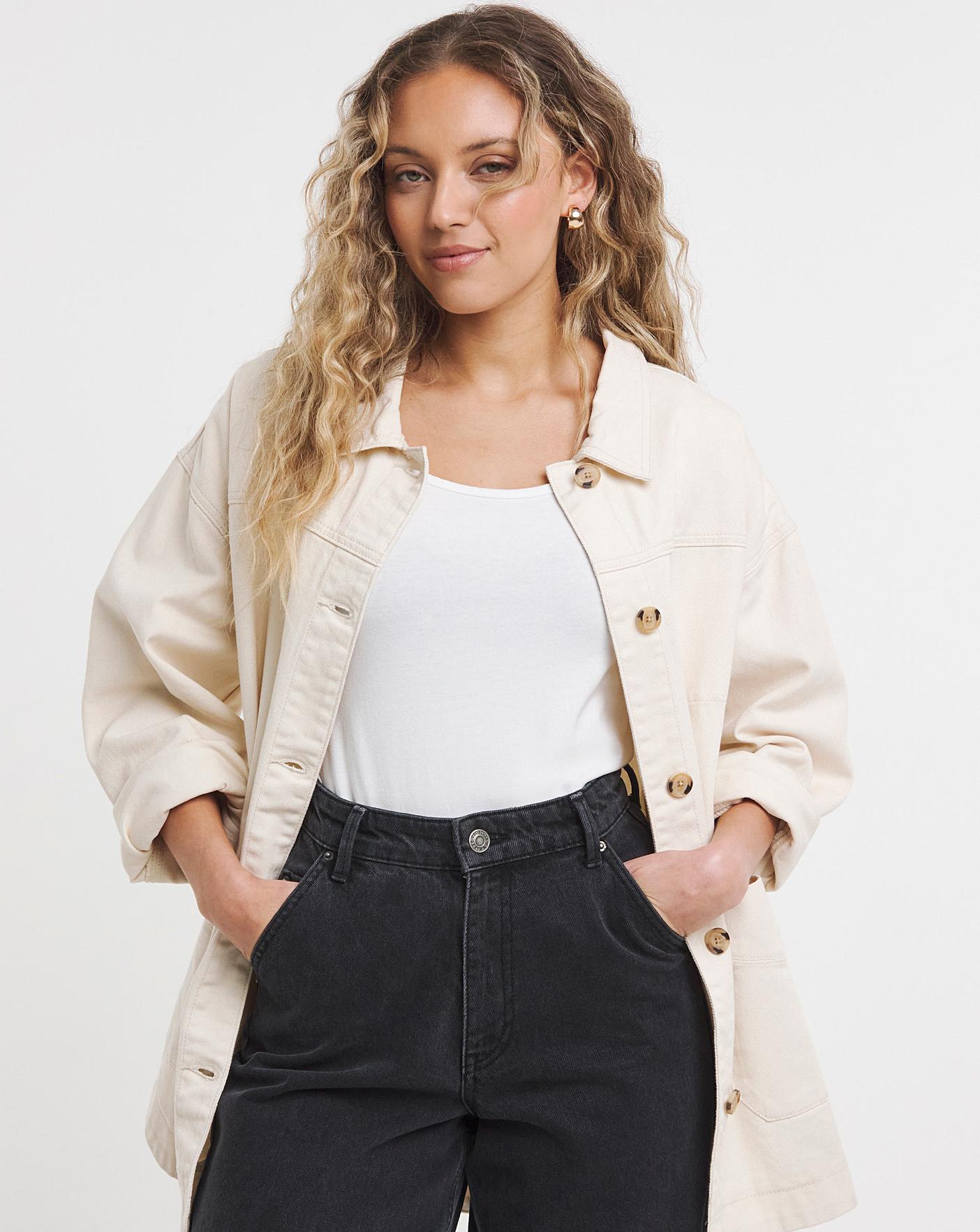 Simply Be Stone Utility Jacket Oxendales