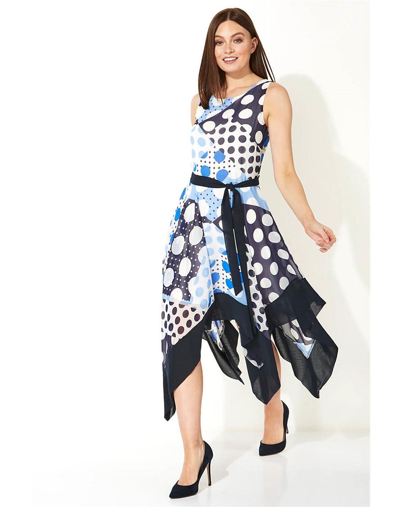 roman hanky hem dress