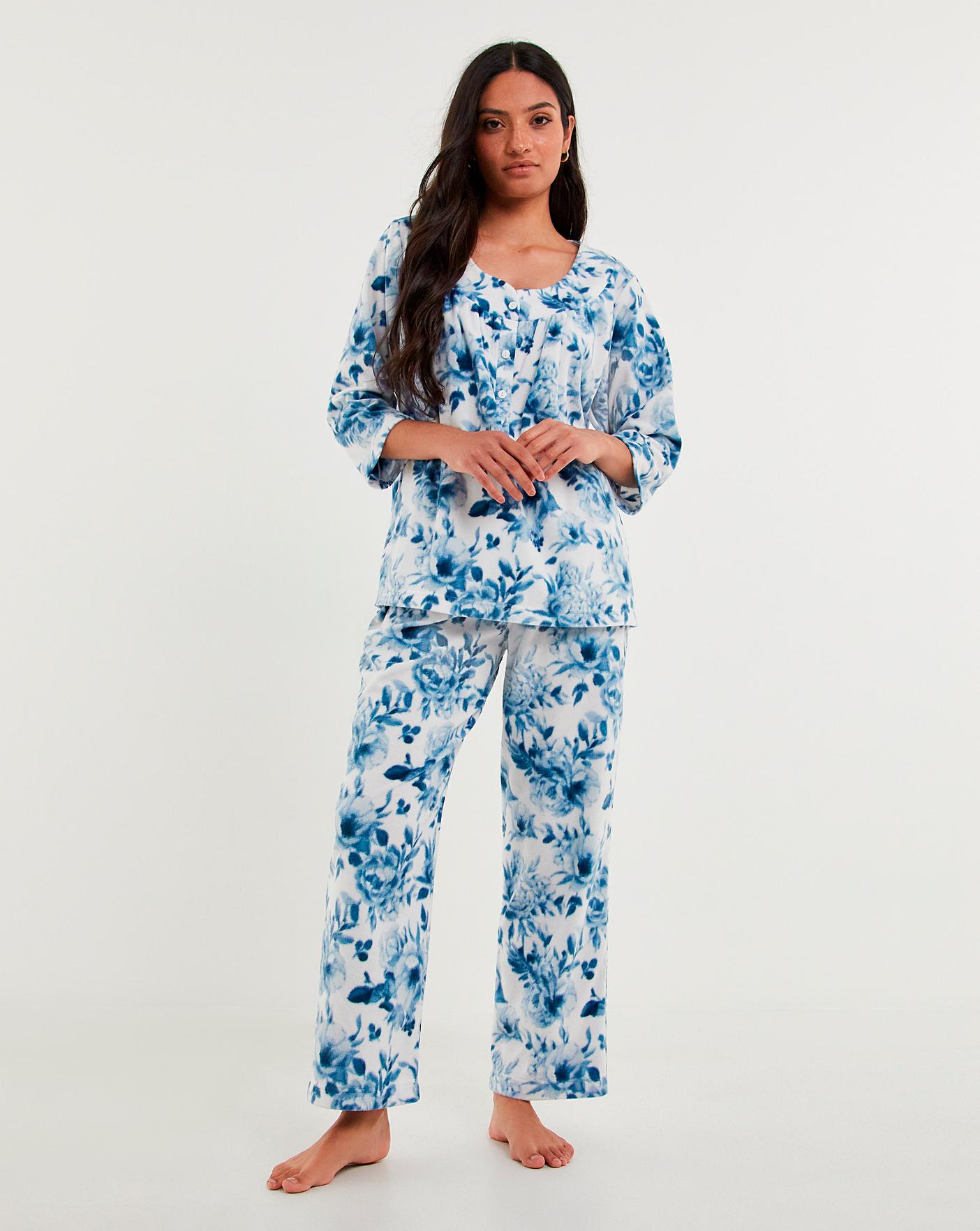 Pretty Secrets Floral Fleece Pyjama Set | J D Williams