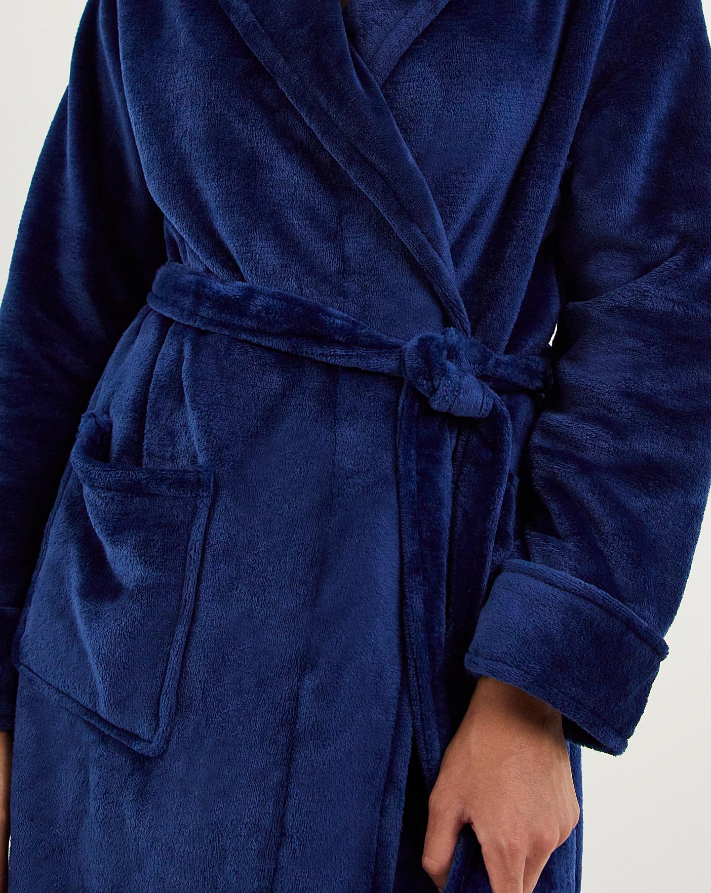 Pretty Secrets Cosy Fleece Dressing Gown Ambrose Wilson