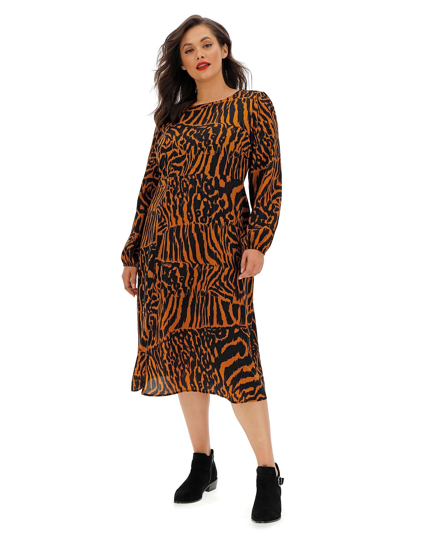 Glamorous animal print sales dress