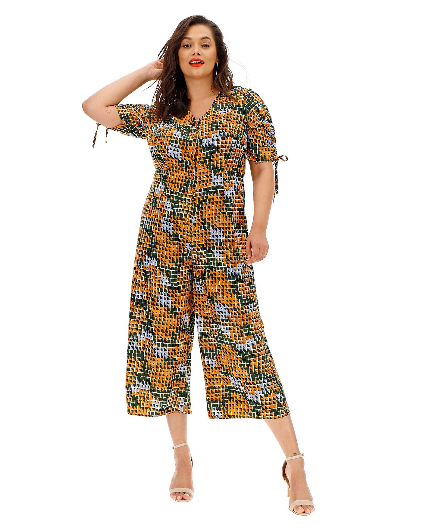 geo print jumpsuit