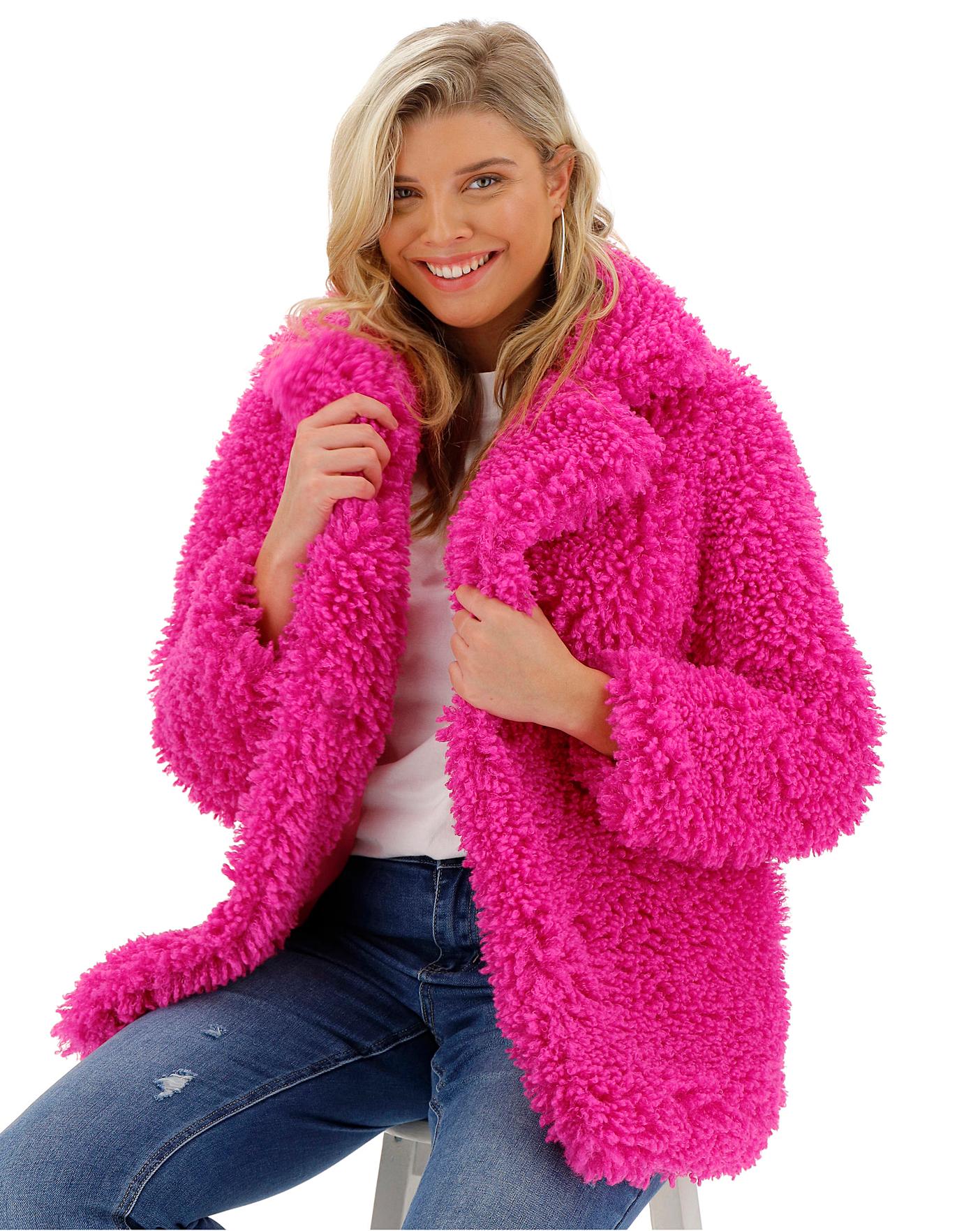 pink fur jacket