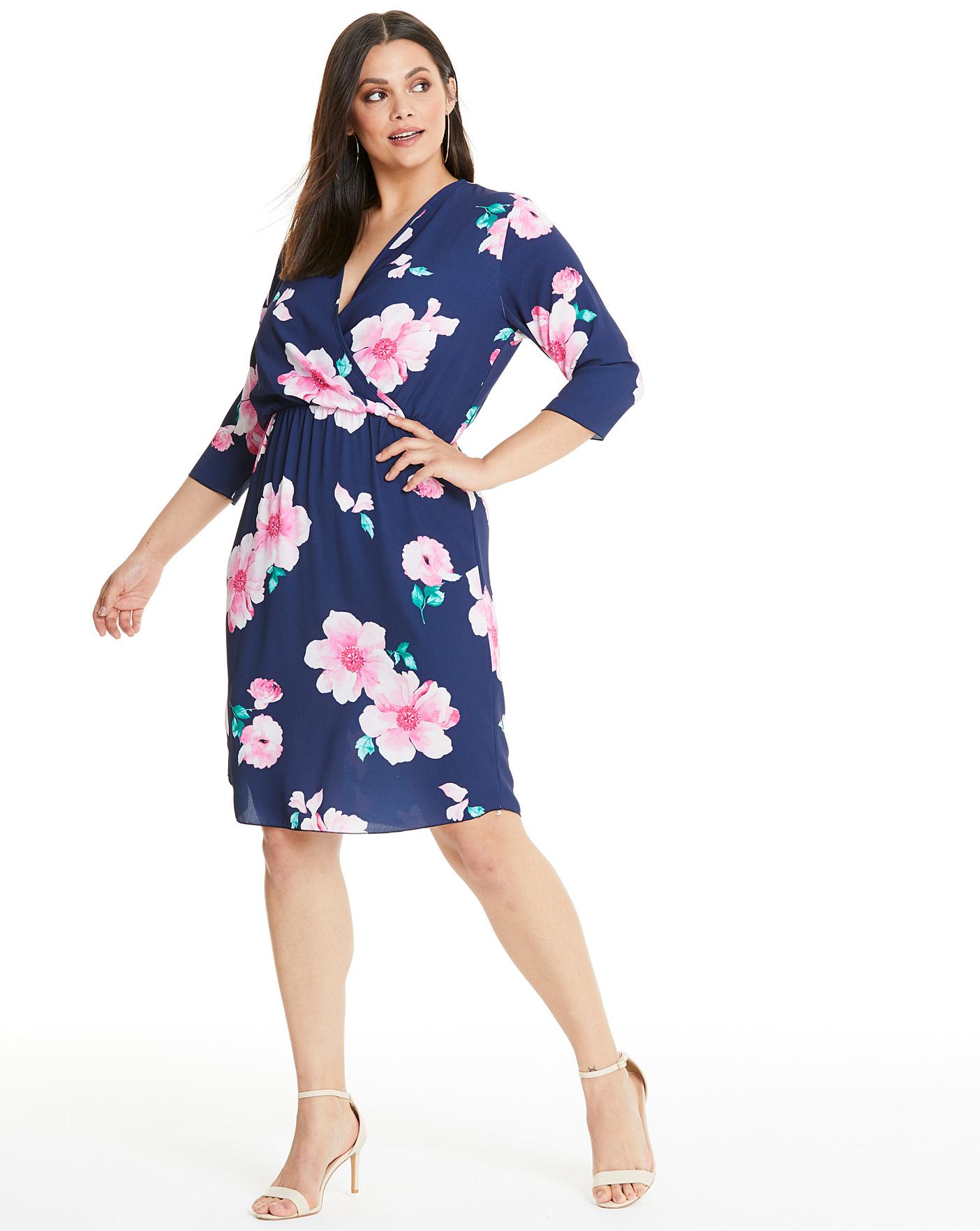 quiz curve wrap dress