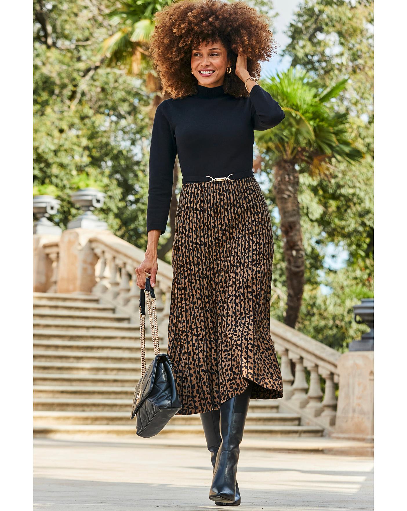 mid length leopard skirts 00