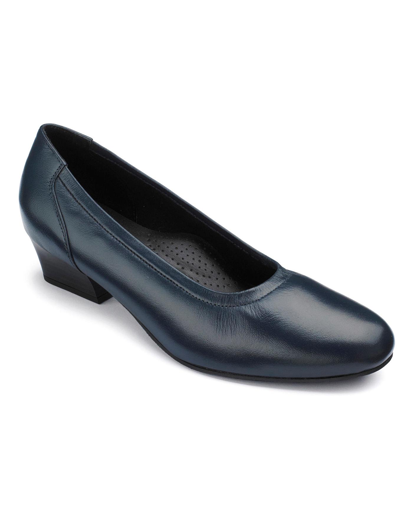 Leather Court Shoes EEEE Fit | Oxendales
