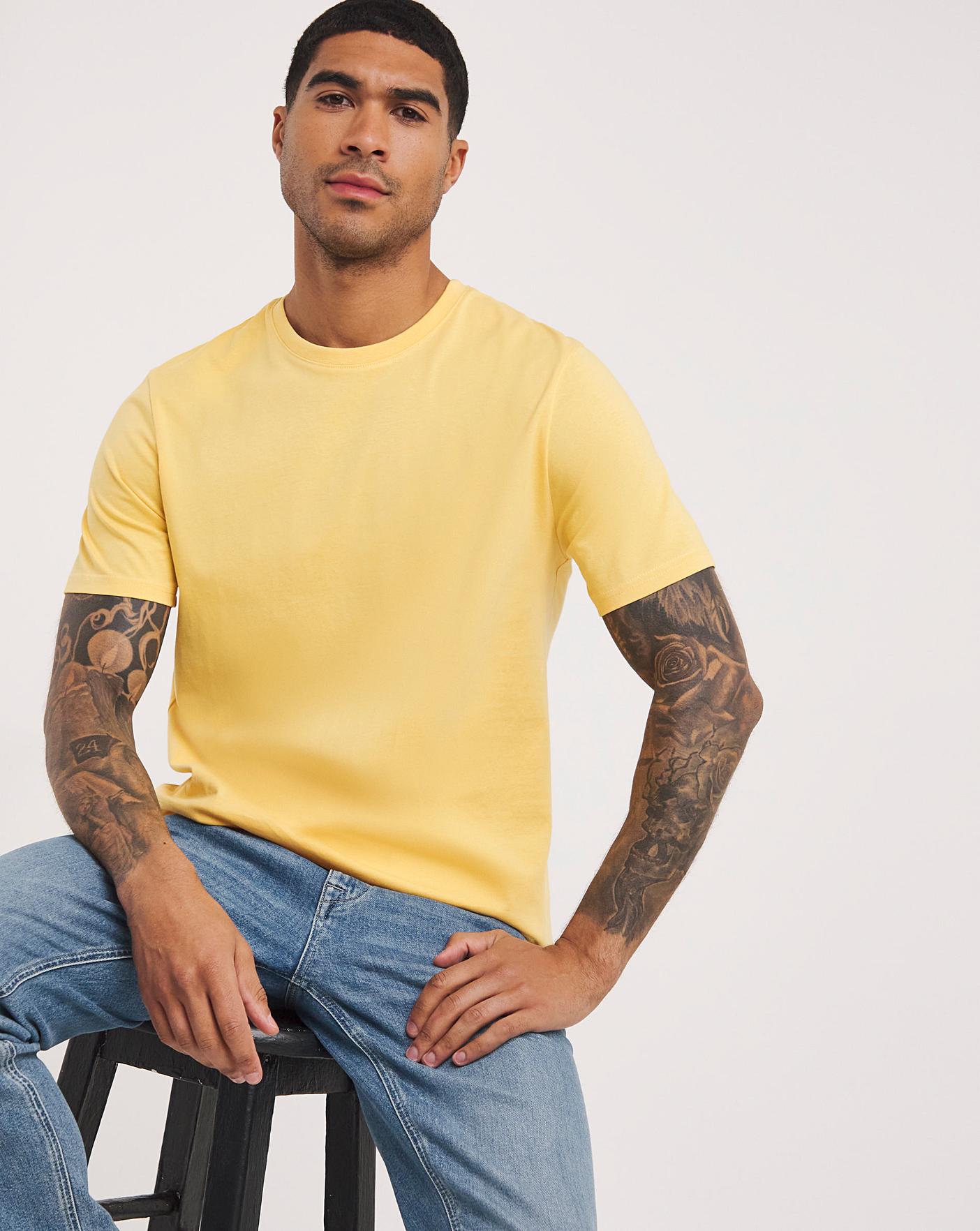 mustard v neck t shirt