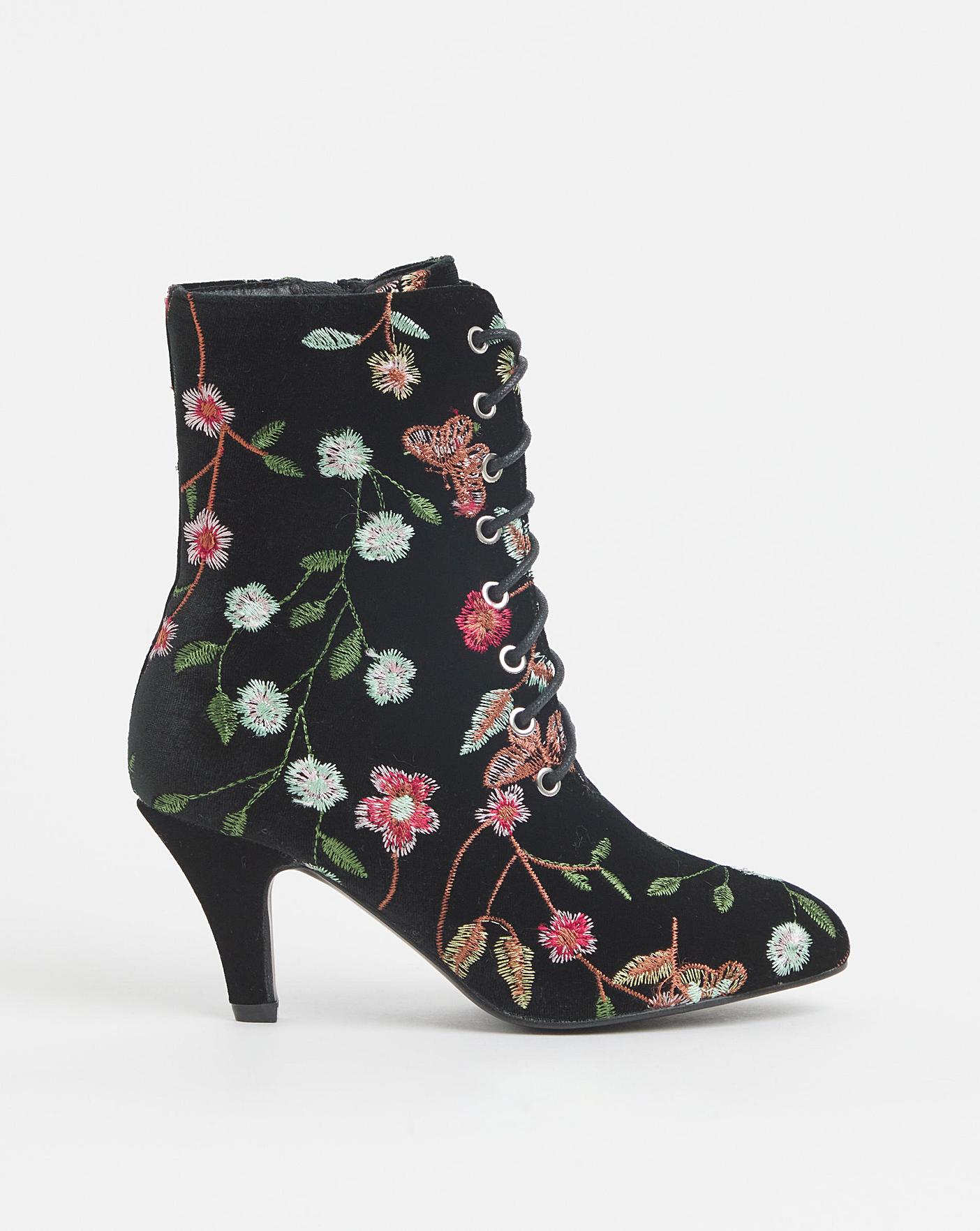 Joe Browns Embroidered Bootie EEE Fit Oxendales