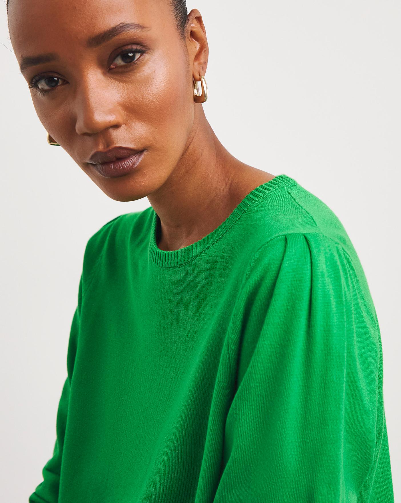 Crew Neck Jumper With Puff Sleeve | J D Williams