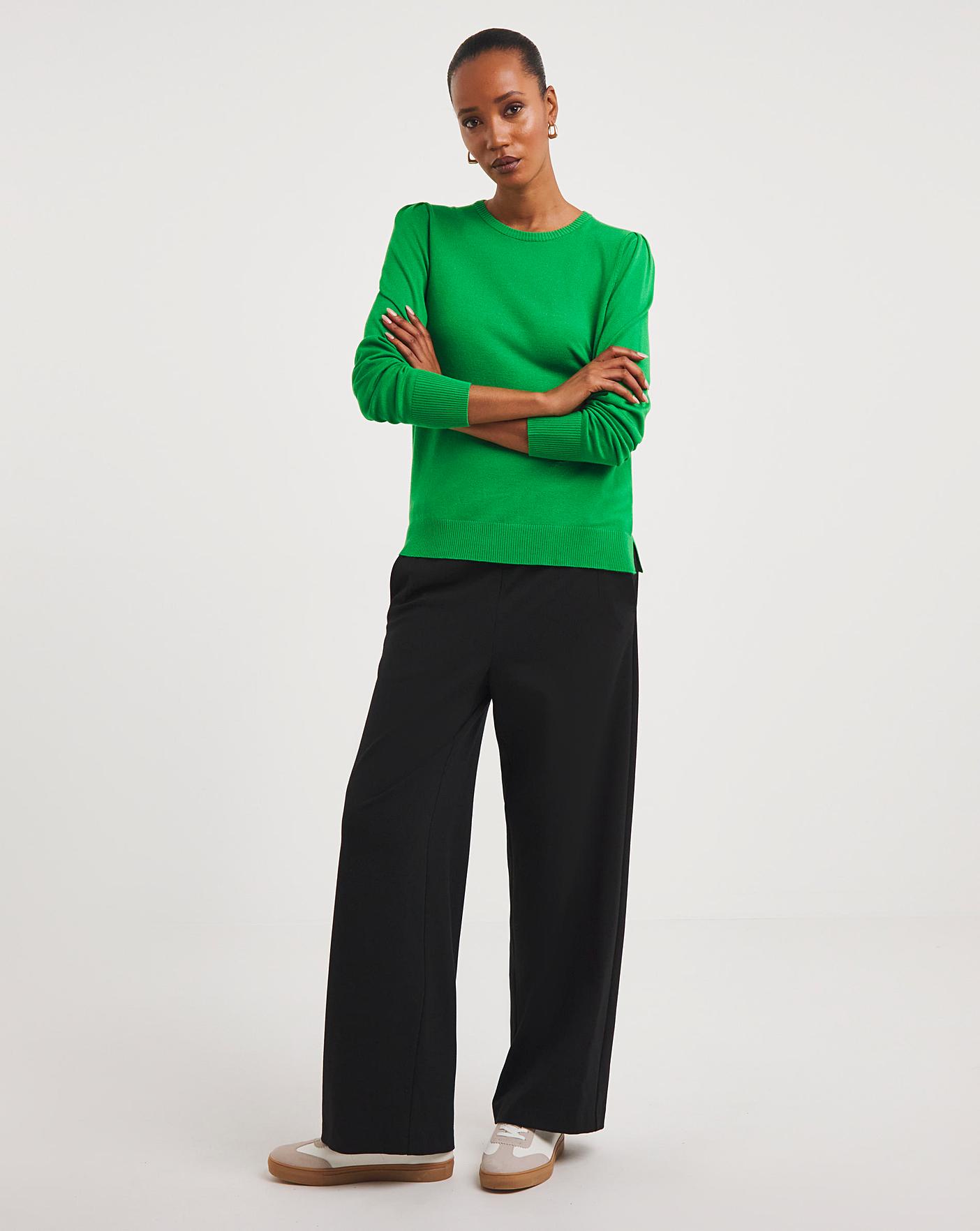 Crew Neck Jumper With Puff Sleeve | J D Williams