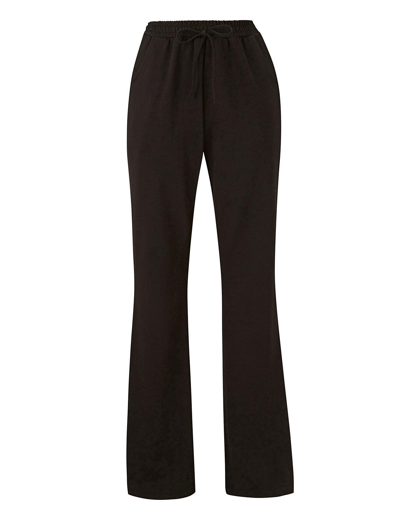 Pack Of 2 Jersey Bootcut Trousers Long | Crazy Clearance