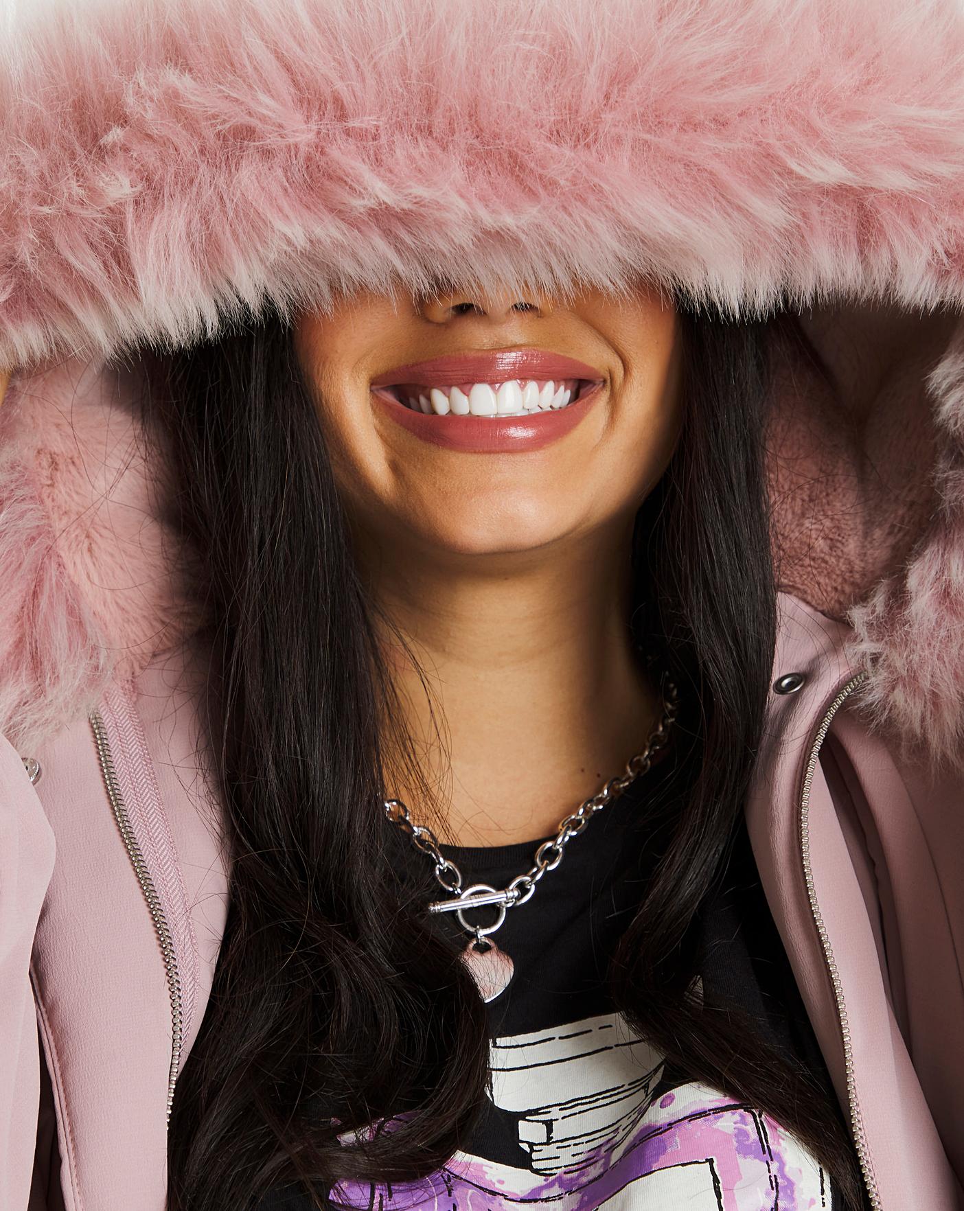 dusky pink parka