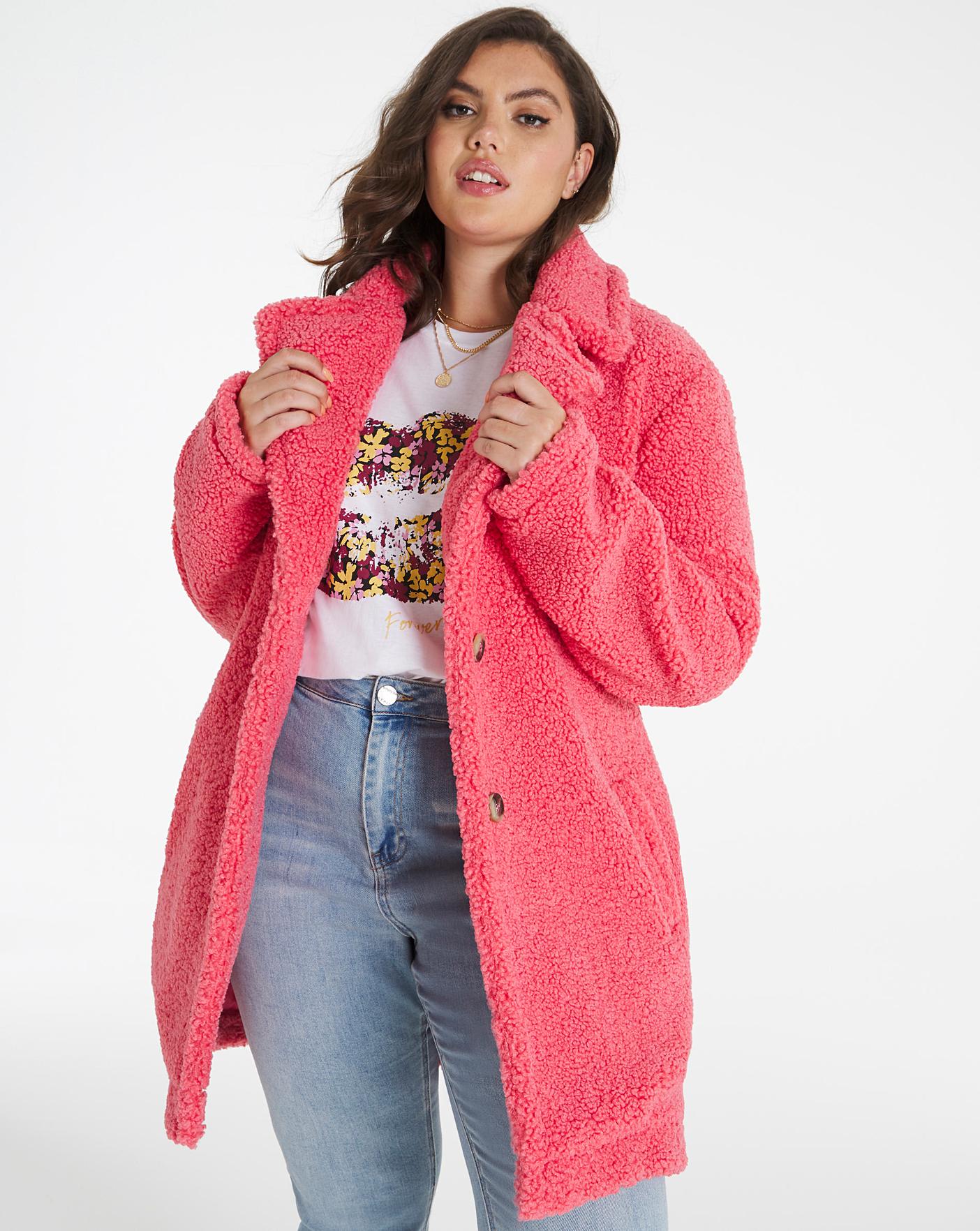 pink teddy fur jacket