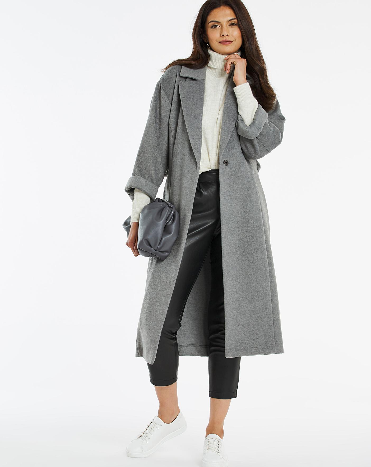 wrap collar coat