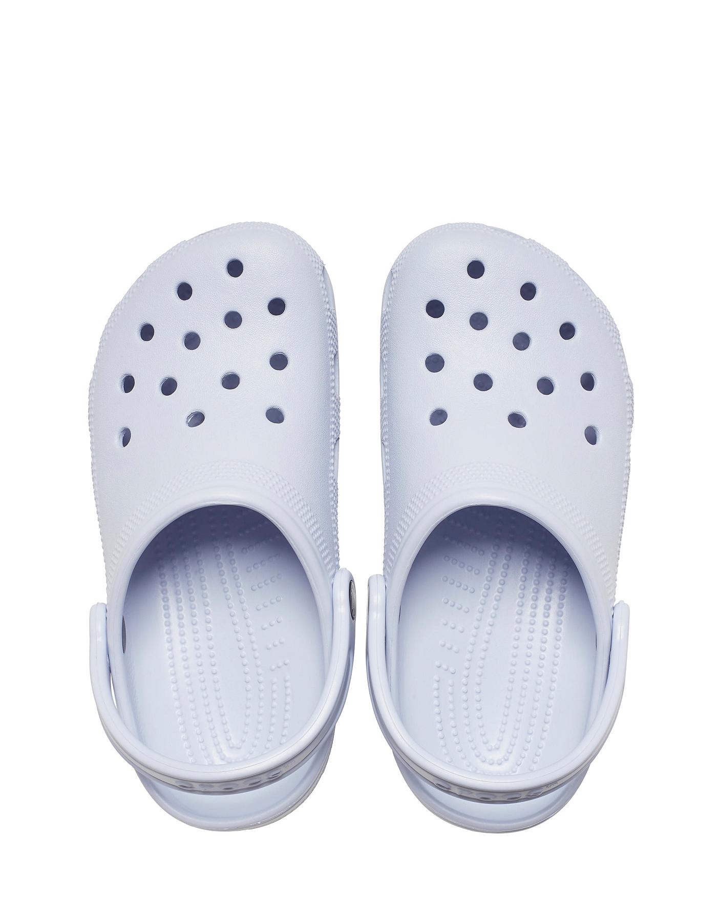 White crocs without discount holes