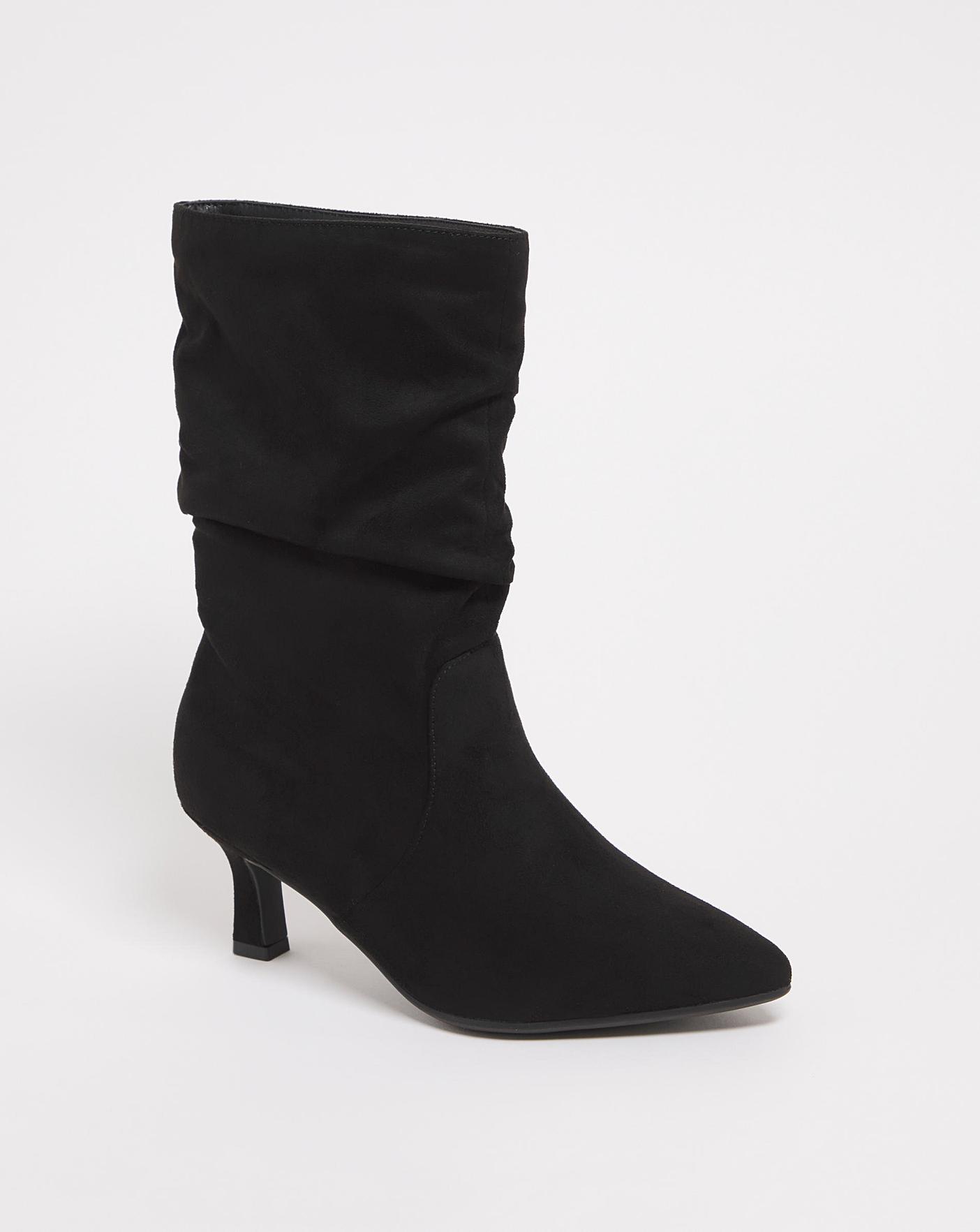 Ruched Heeled Boots EEE Fit Premier Man