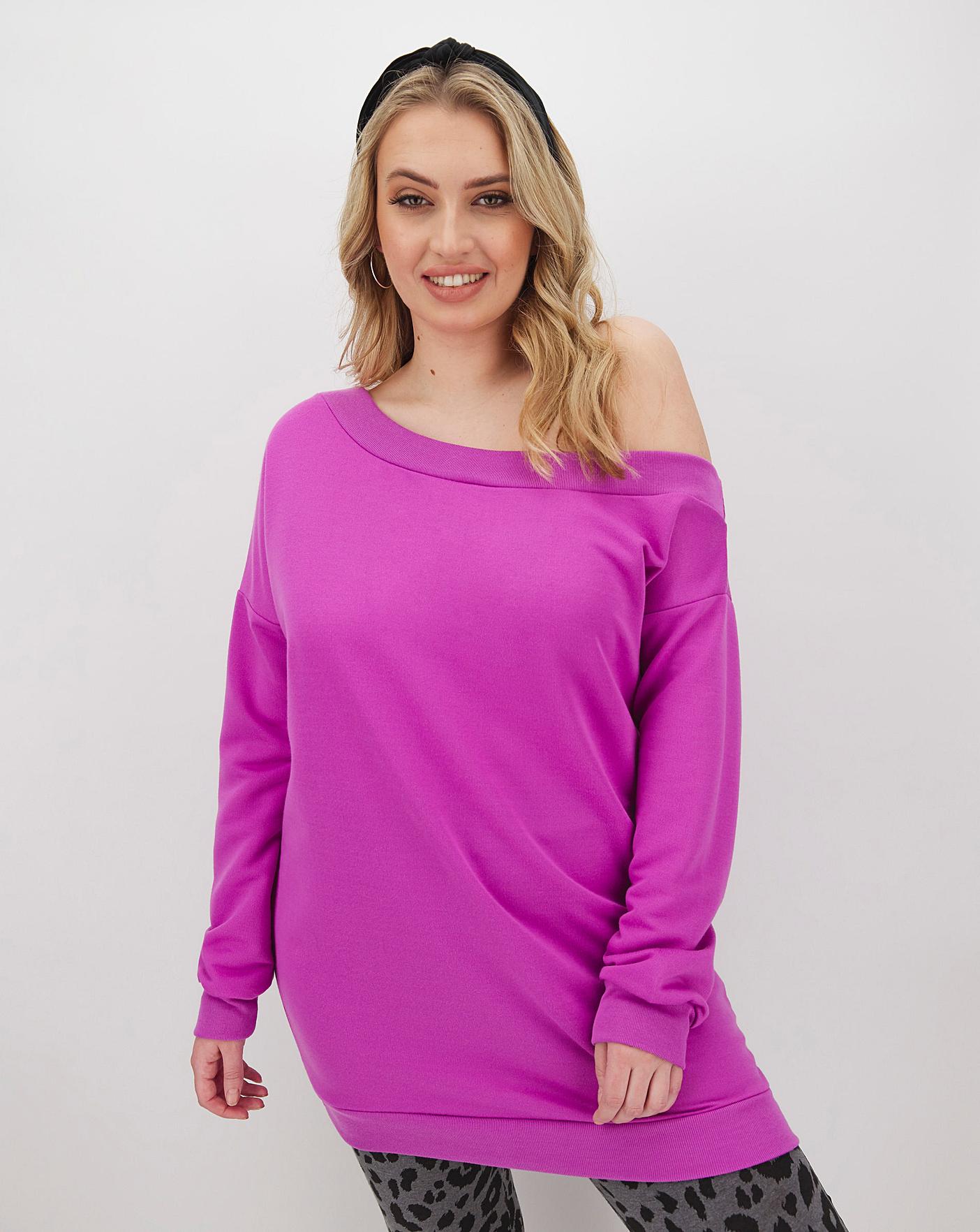 bright purple sweatshirt