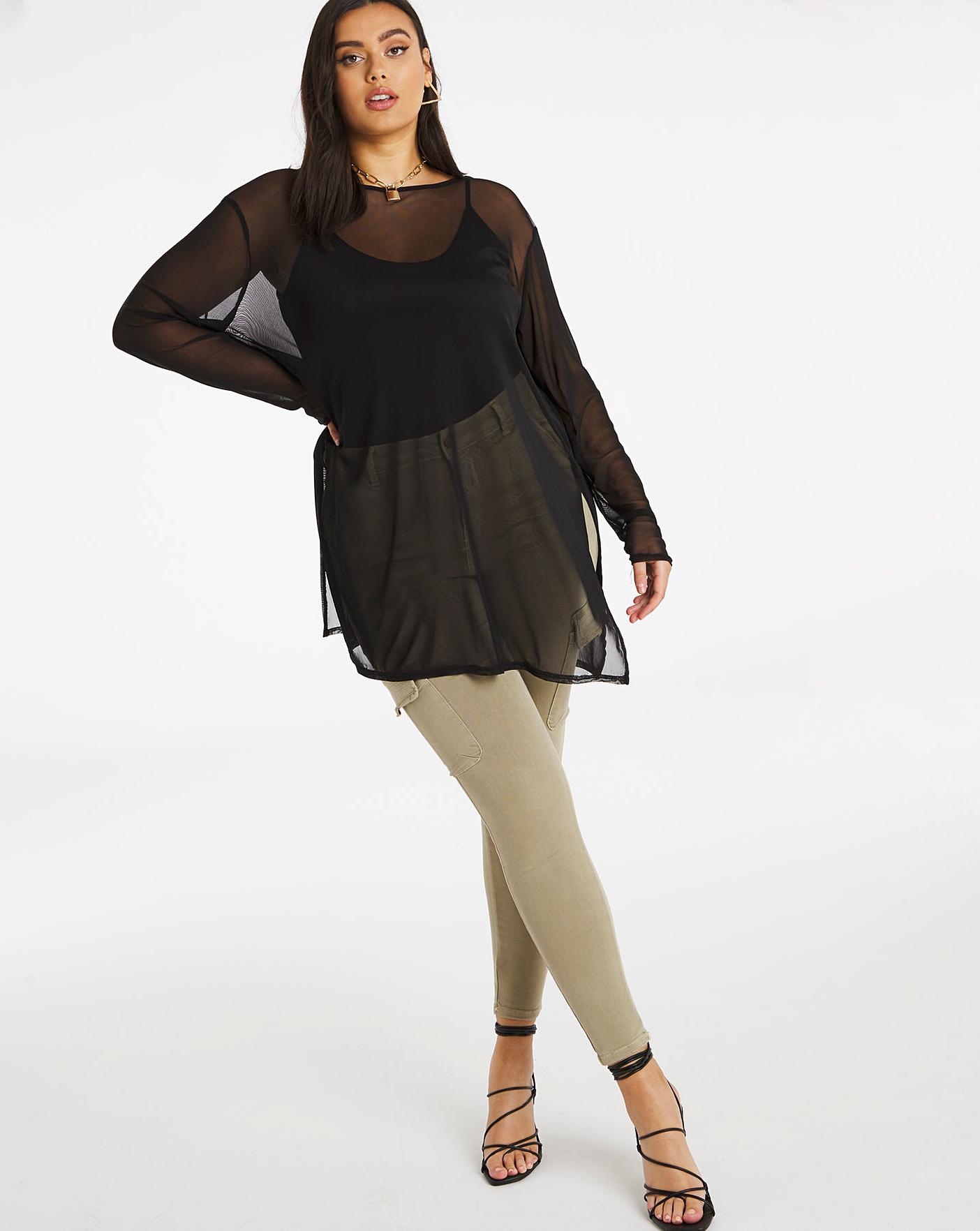 black longline tunic