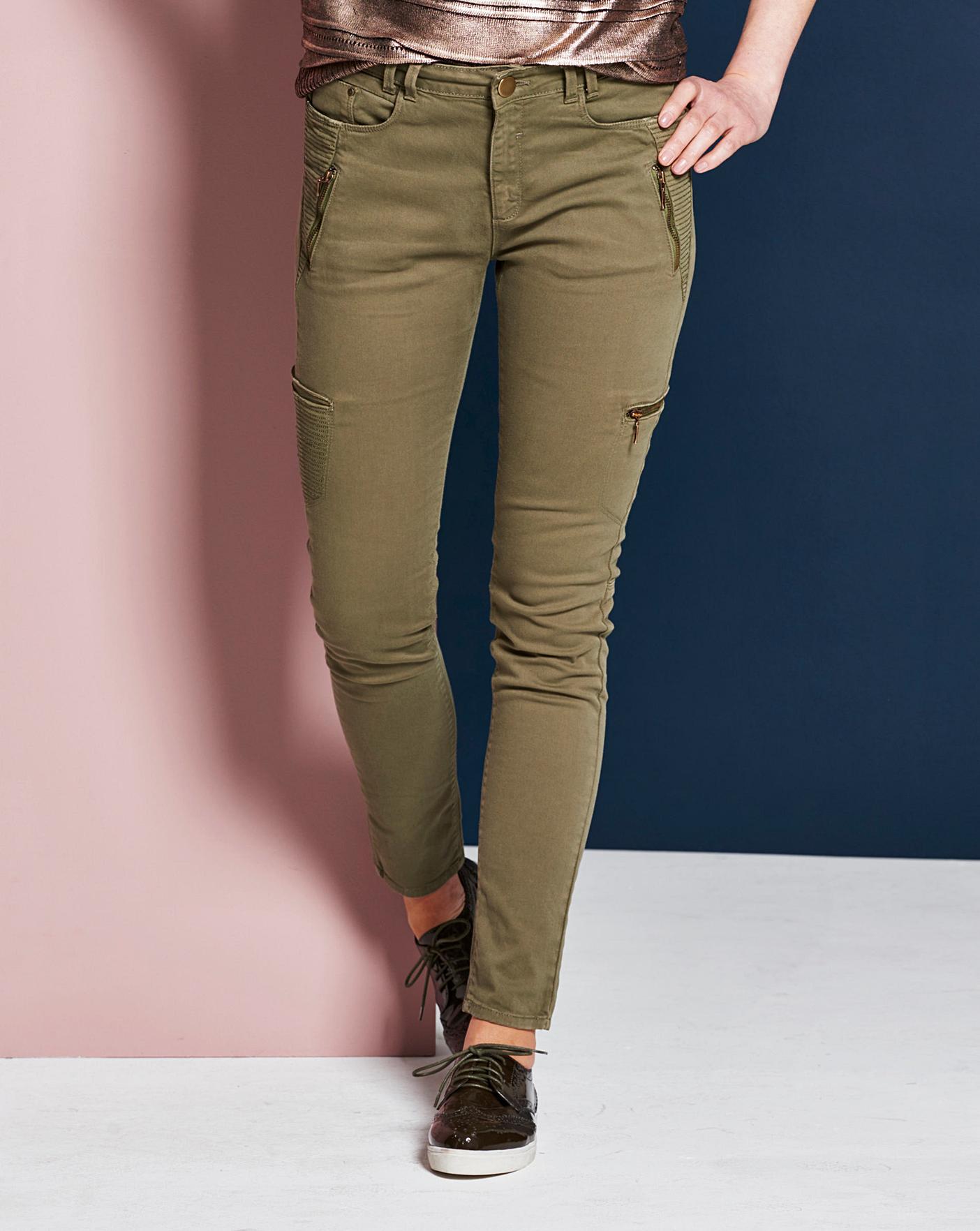 Womens Feminine Combat Biker Combat Trousers JD Williams