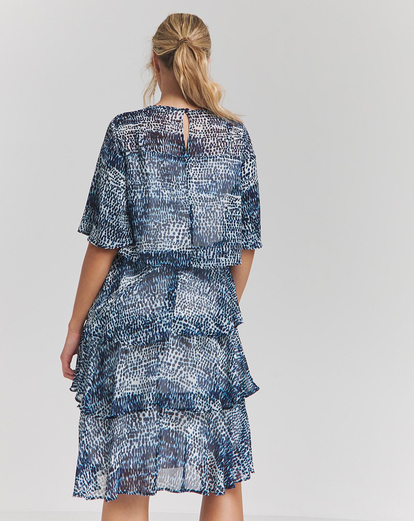 beaded tiered shift dress 1960s Icy Beaded Shift Dress S – OMNIA main image 1