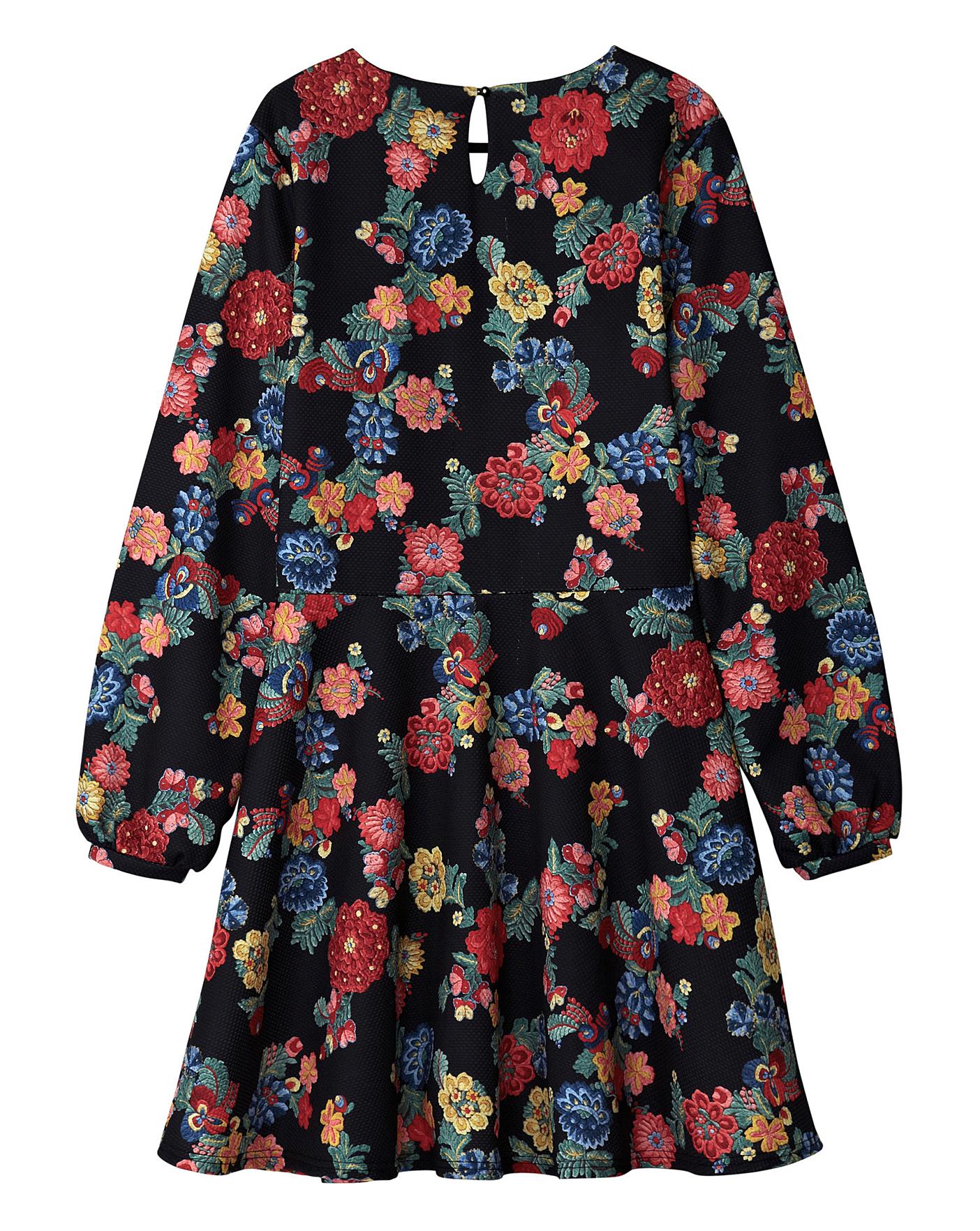 Simply Be Floral Skater Dress | Simply Be