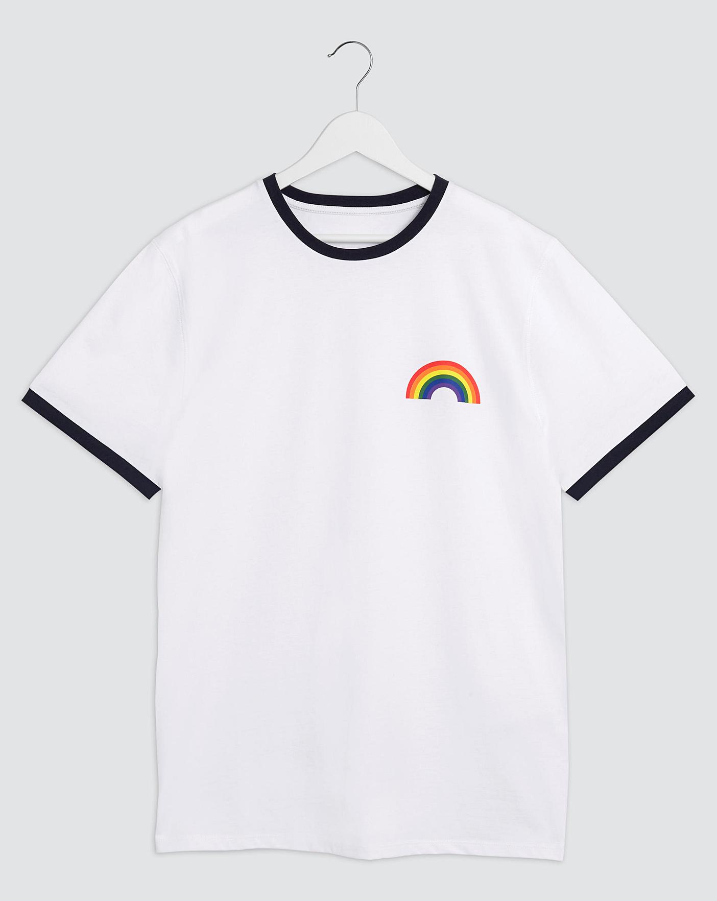 t shirt with rainbow design