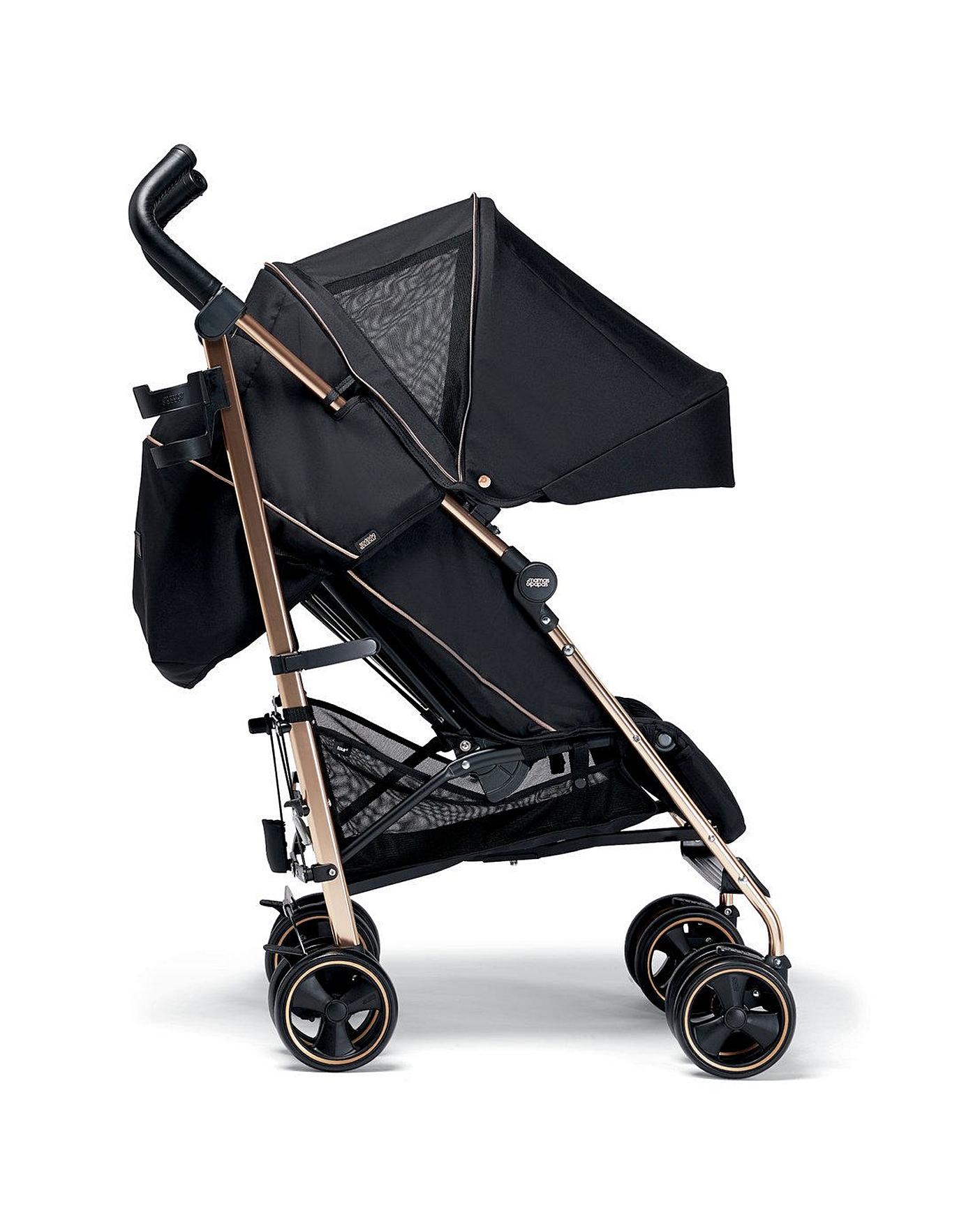 black and gold pushchair