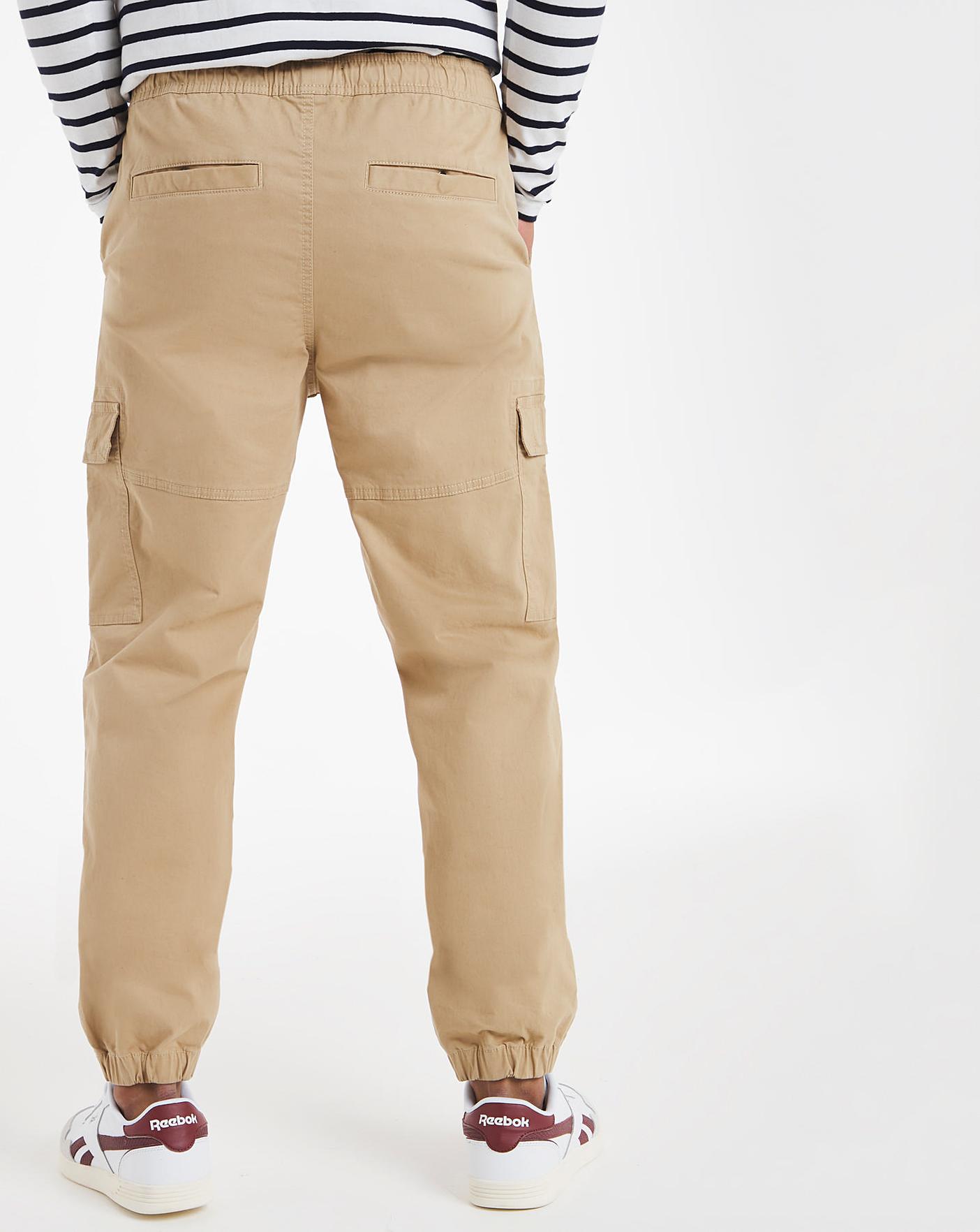Stone Cuffed Cargo Trousers | Jacamo
