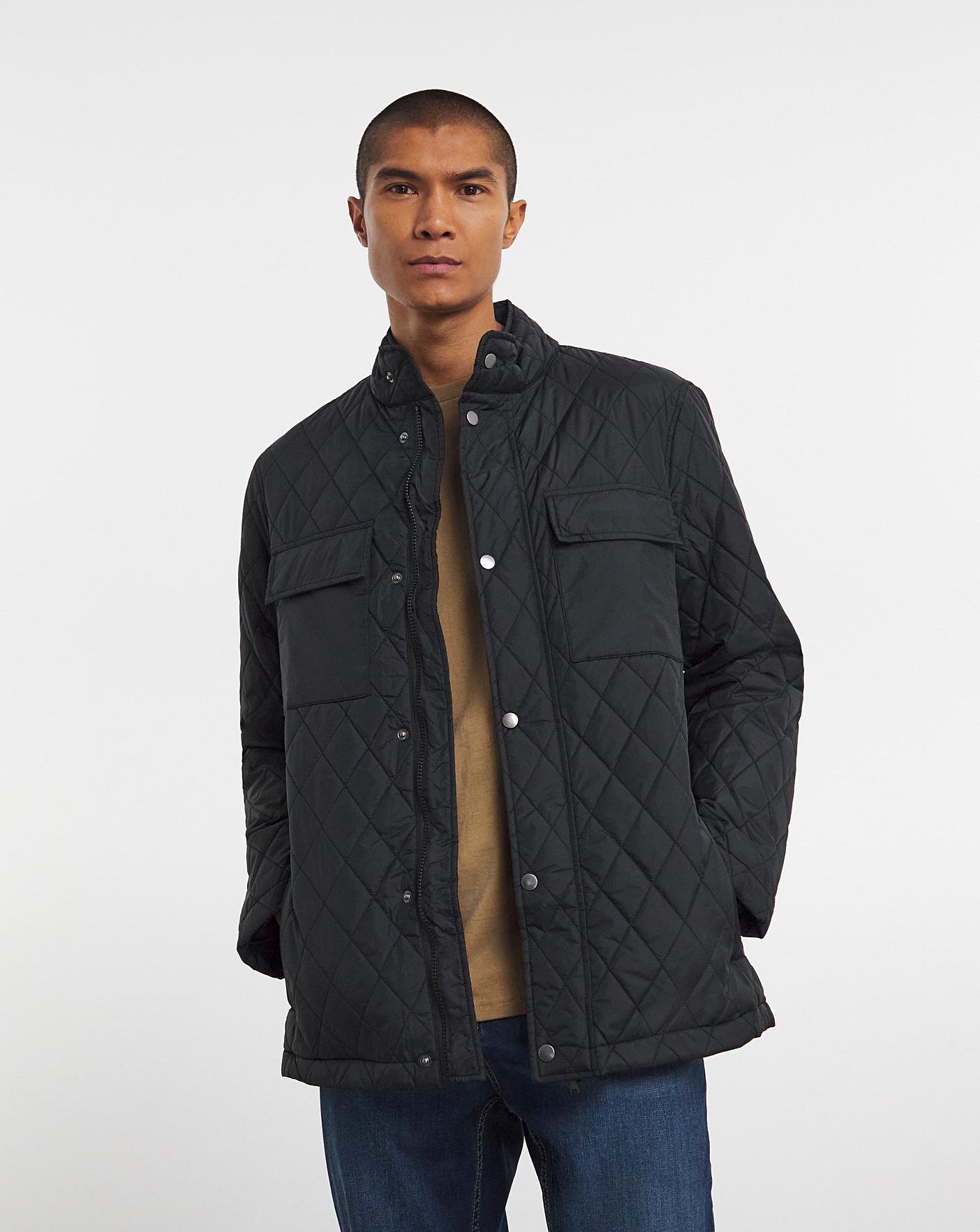 Black Quilted Jacket | J D Williams