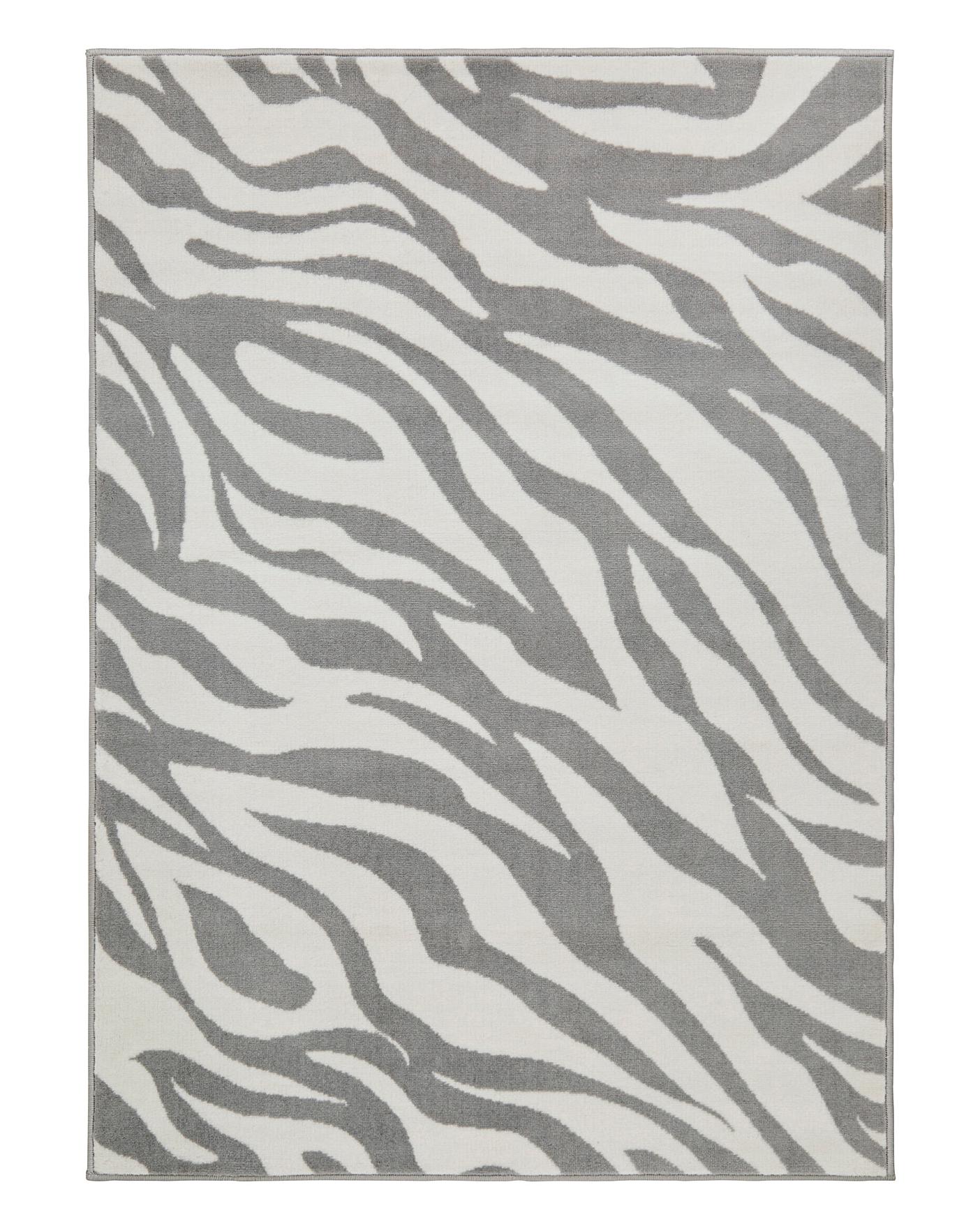 Zebra Print Rug J D Williams, Grey Zebra Rug