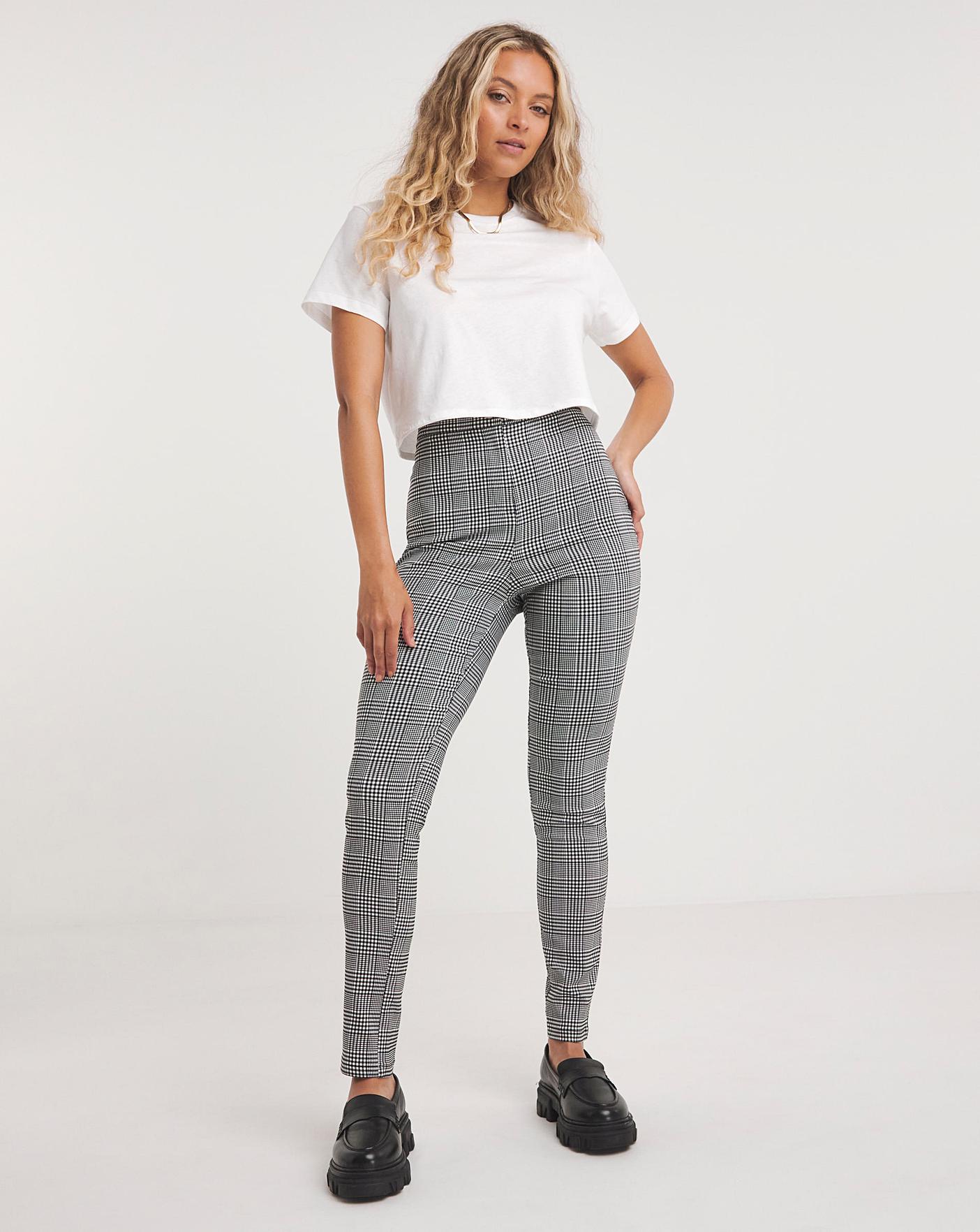 High Waisted Skinny Trousers in Stretch | Fashion World