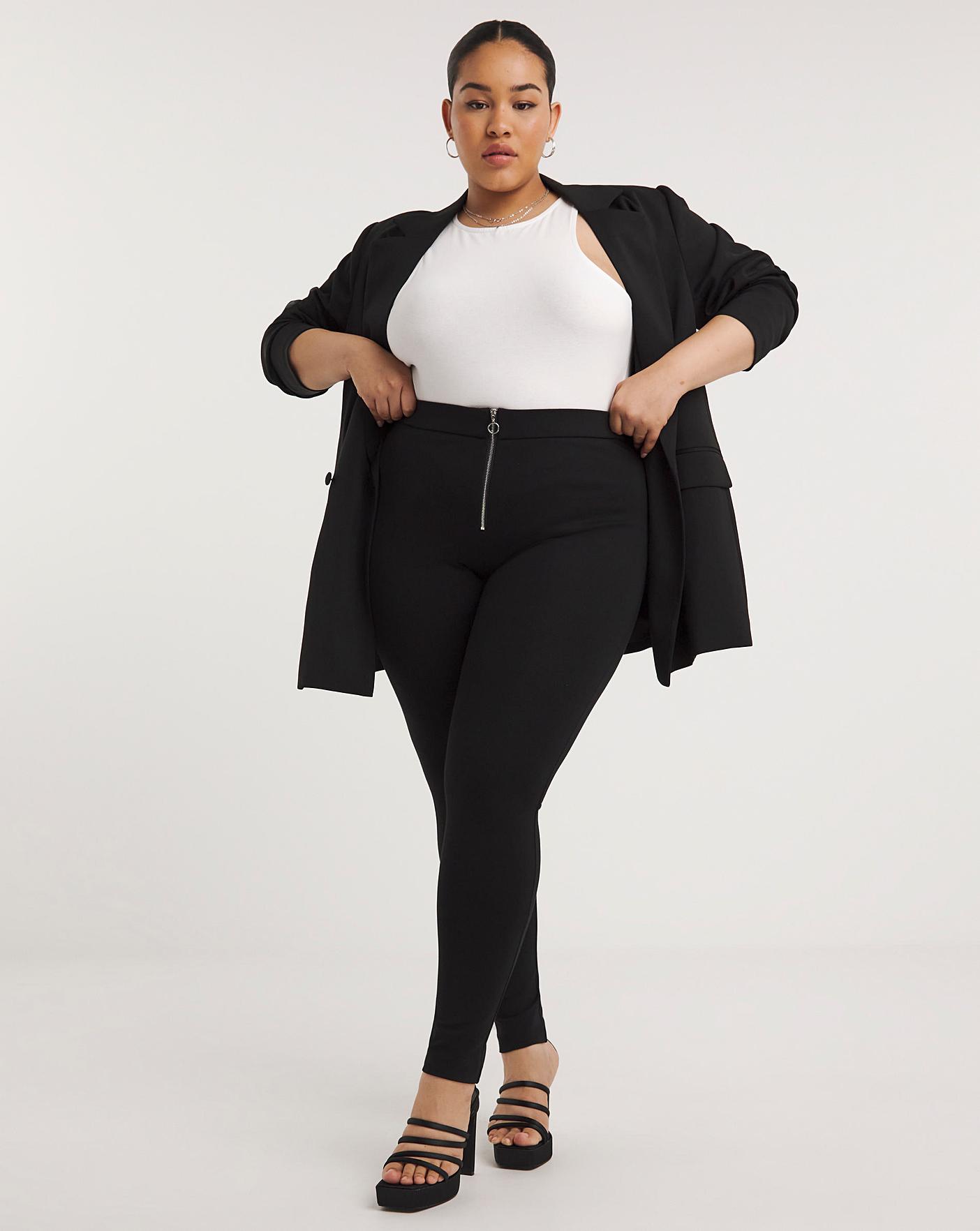 Ponte Shaper Leggings with Zip Detail