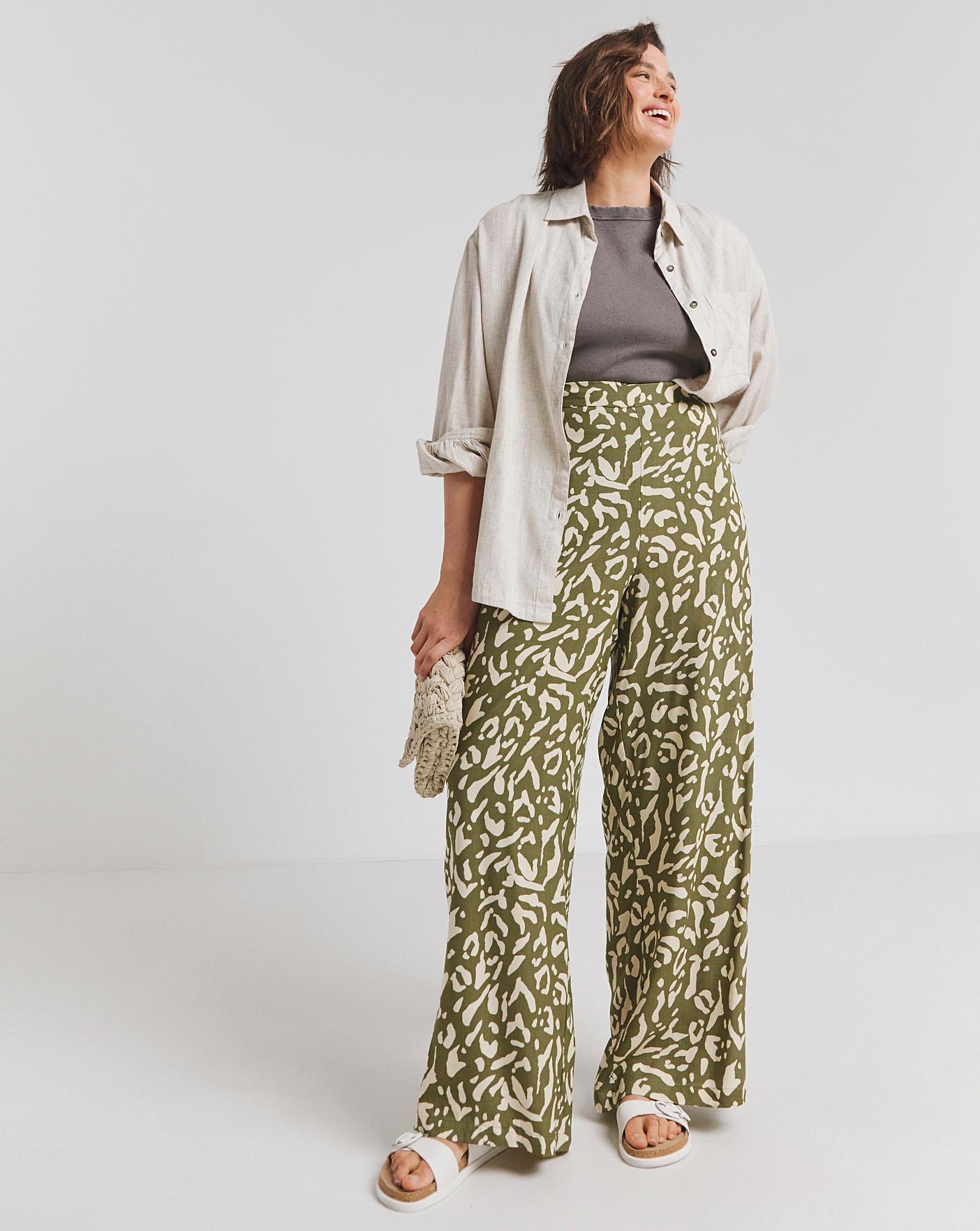 Wide Leg Woven Trousers Simply Be