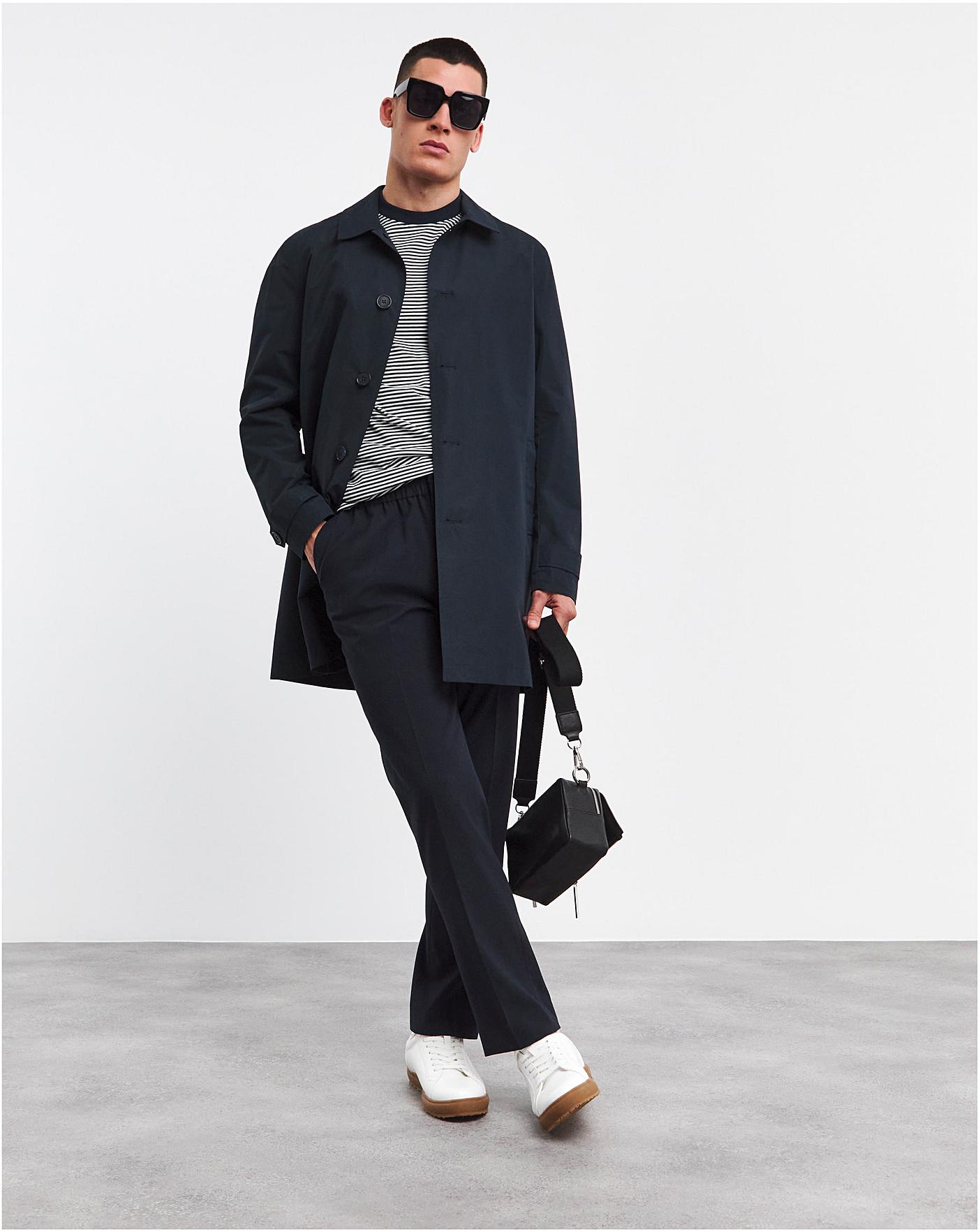 Navy Mac With Tab Cuff Detail | Premier Man ESMA様専用