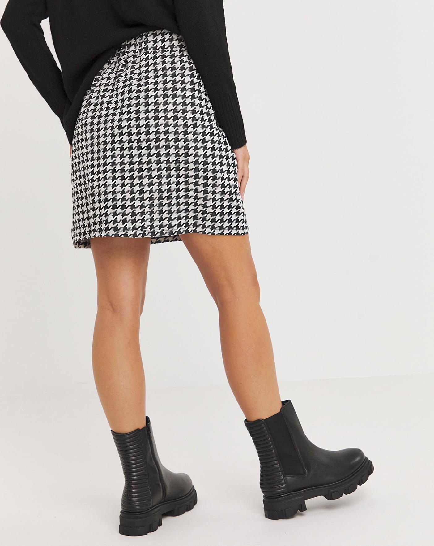 Mini skirt and ankle on sale boots