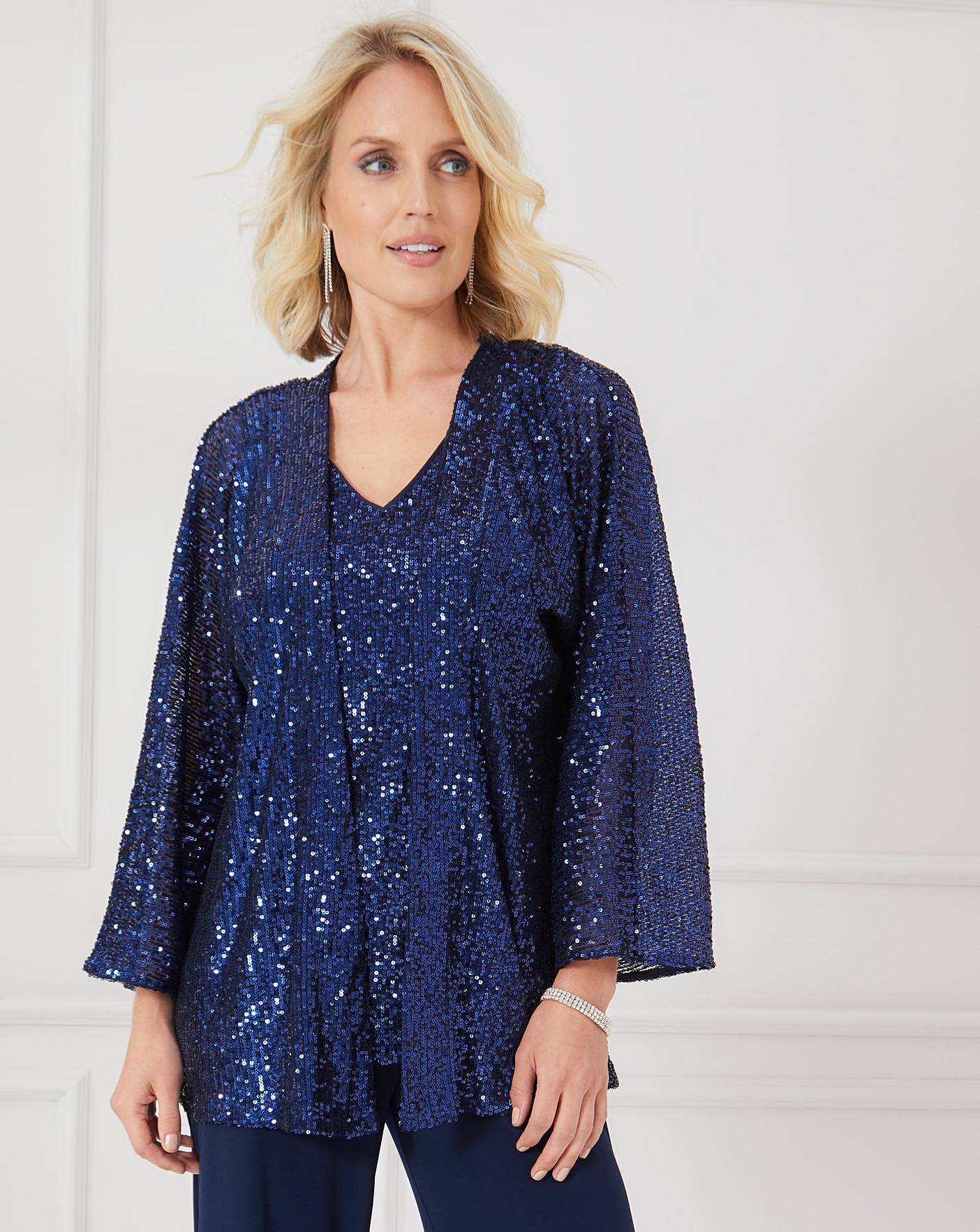sequin trouser suit