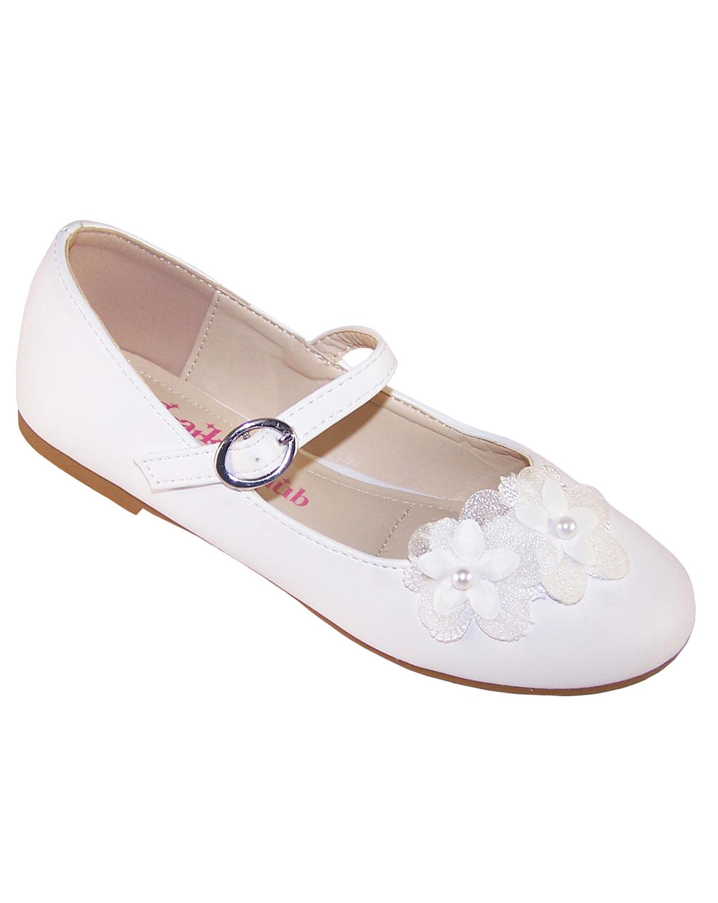 Sparkle Club White Ballerina Shoes 
