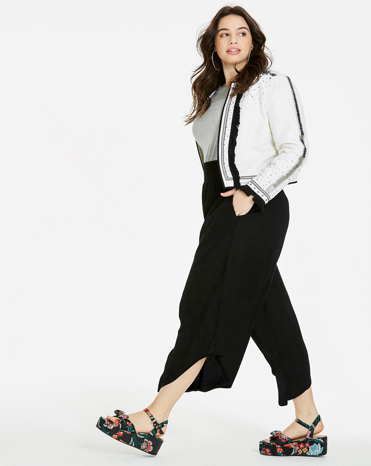 Simply Be Womens Crinkle Culottes