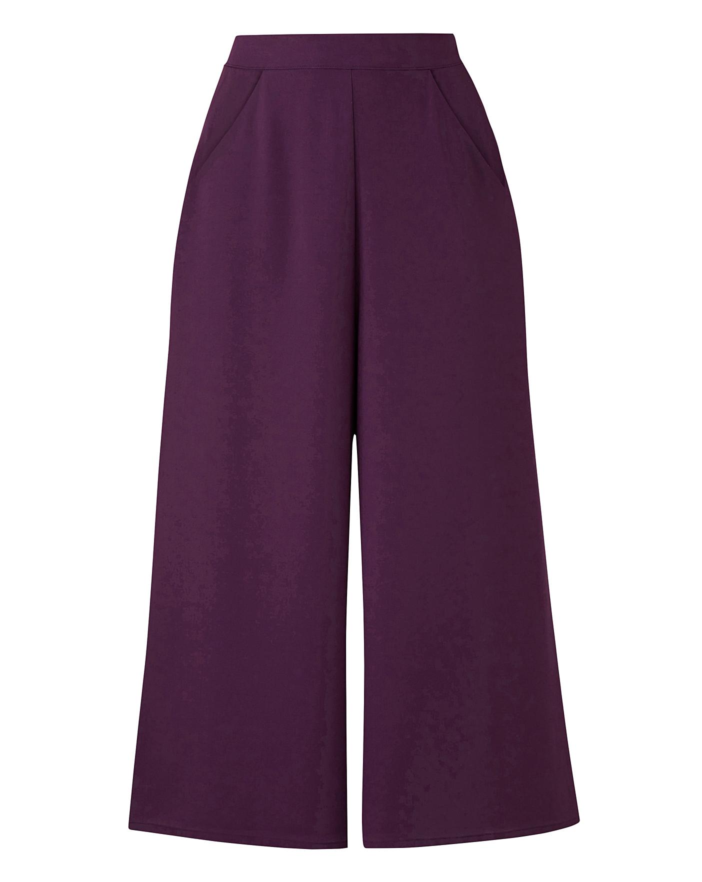 Olive Wide Leg Culottes | J D Williams