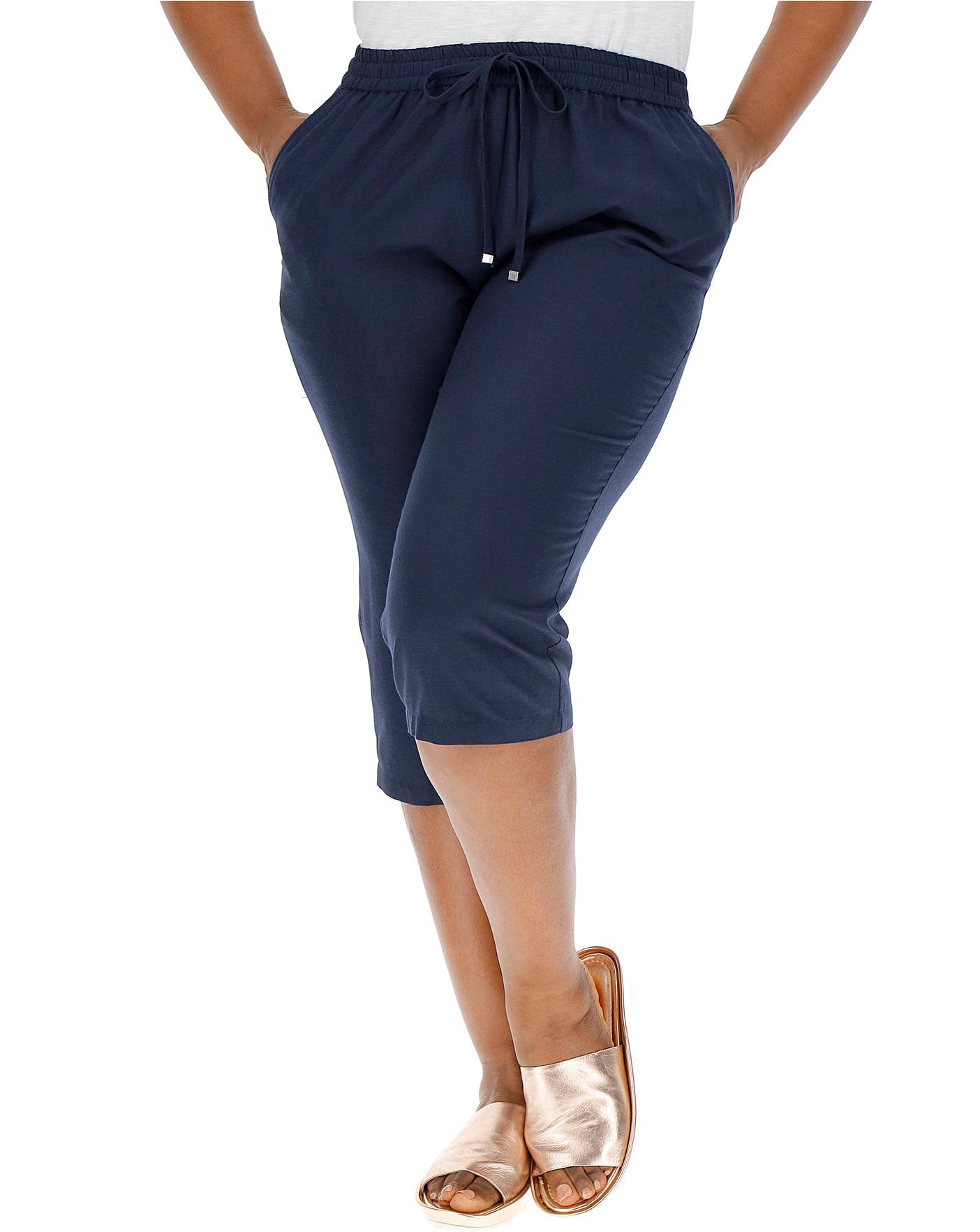 petite cropped summer trousers