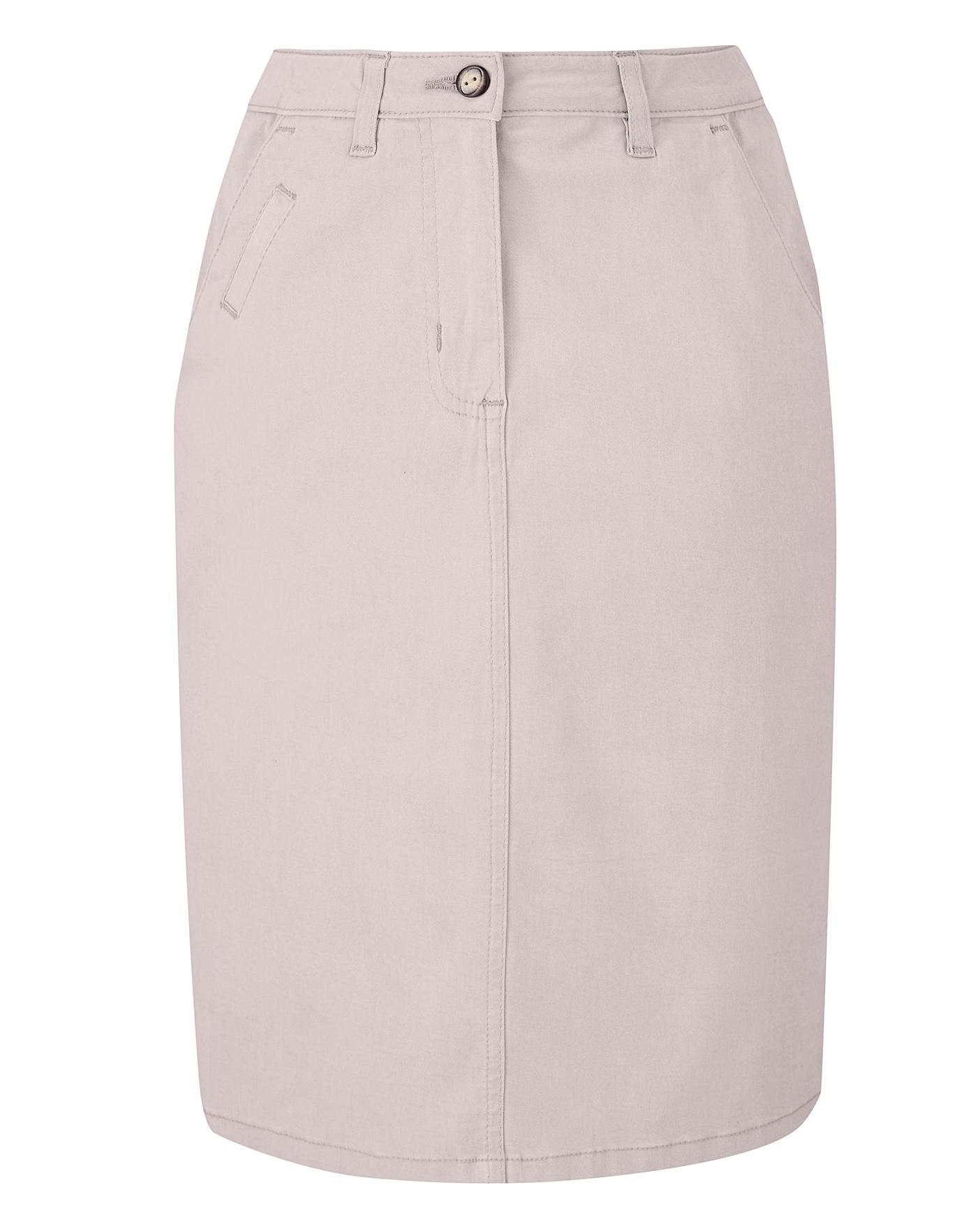 Petite Comfort Stretch Chino Skirt | Crazy Clearance