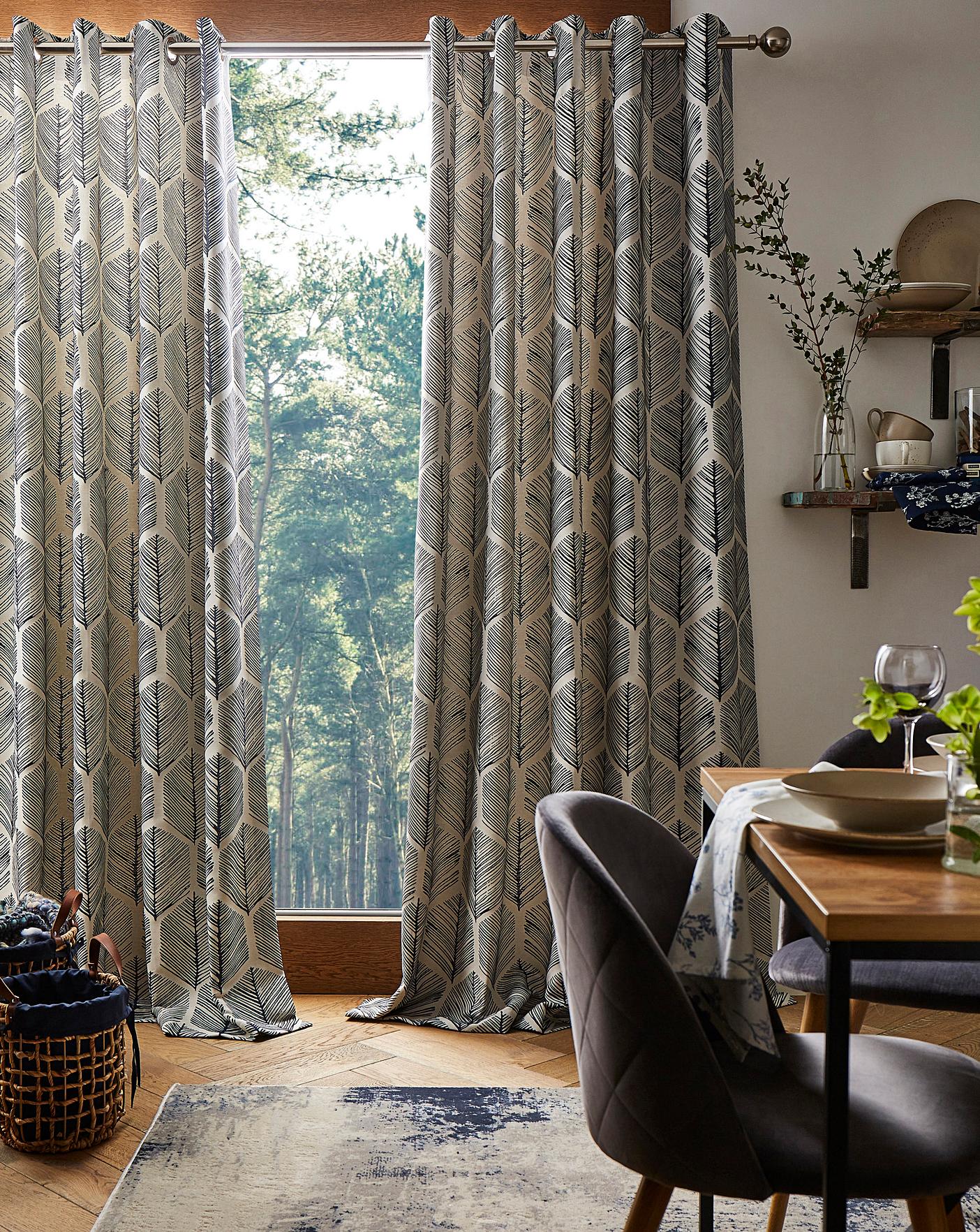 Toronto Lined Eyelet Curtains J D Williams