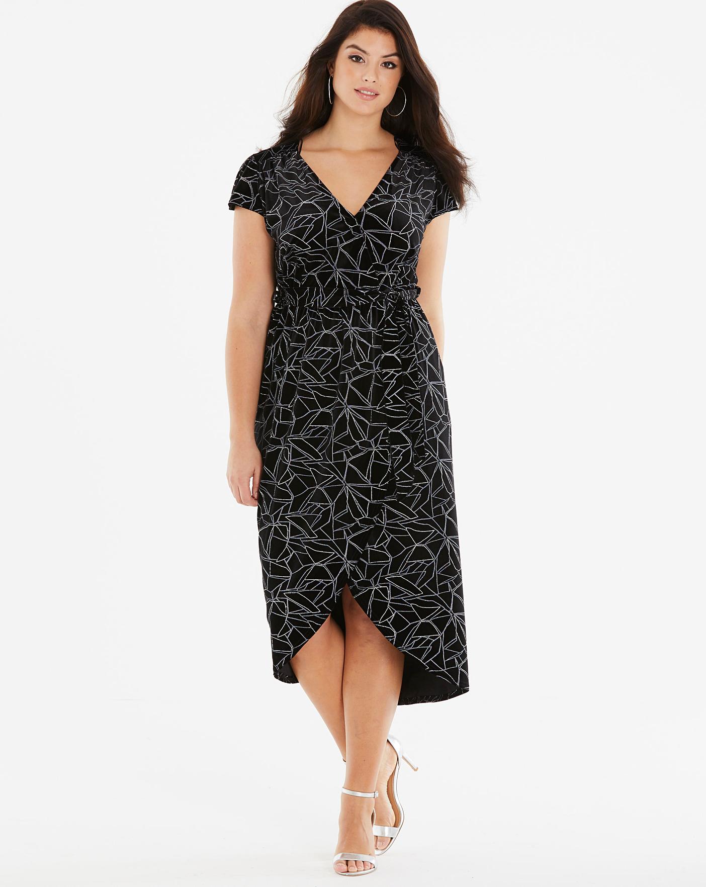 quiz curve black dress