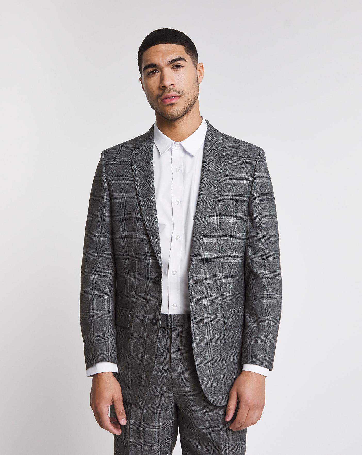 Charcoal hot sale checkered suit