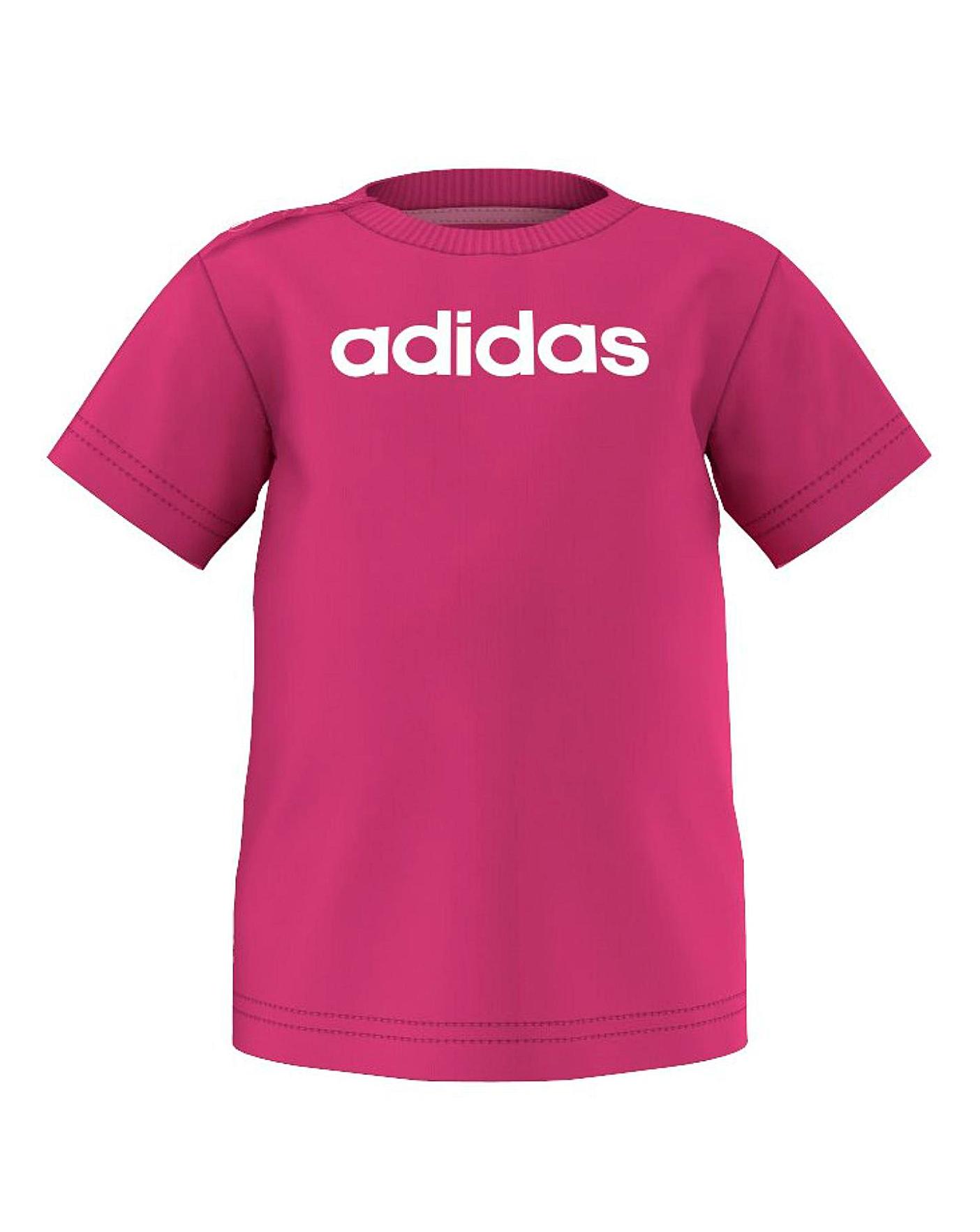 baby pink adidas t shirt