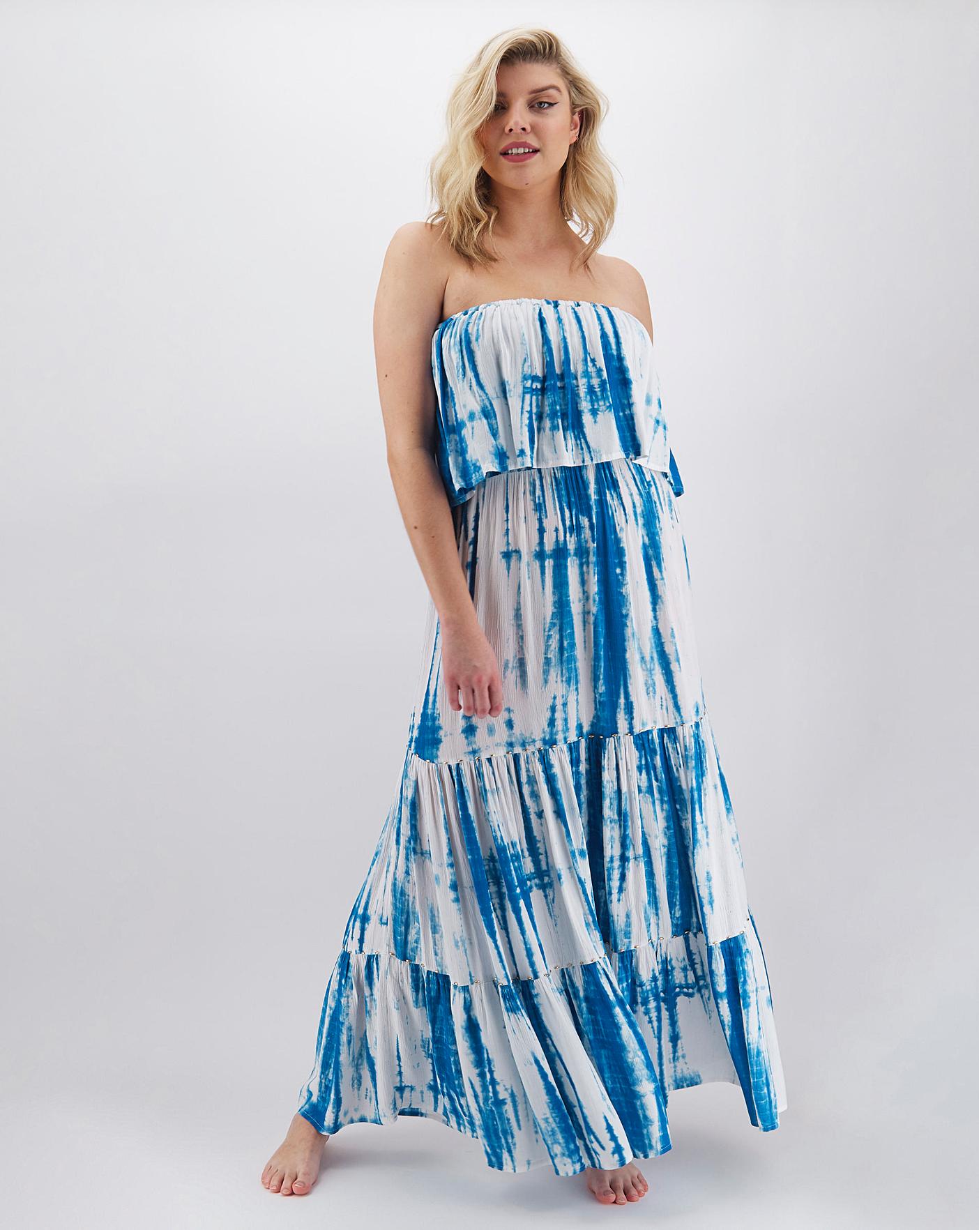 bandeau maxi dress beach