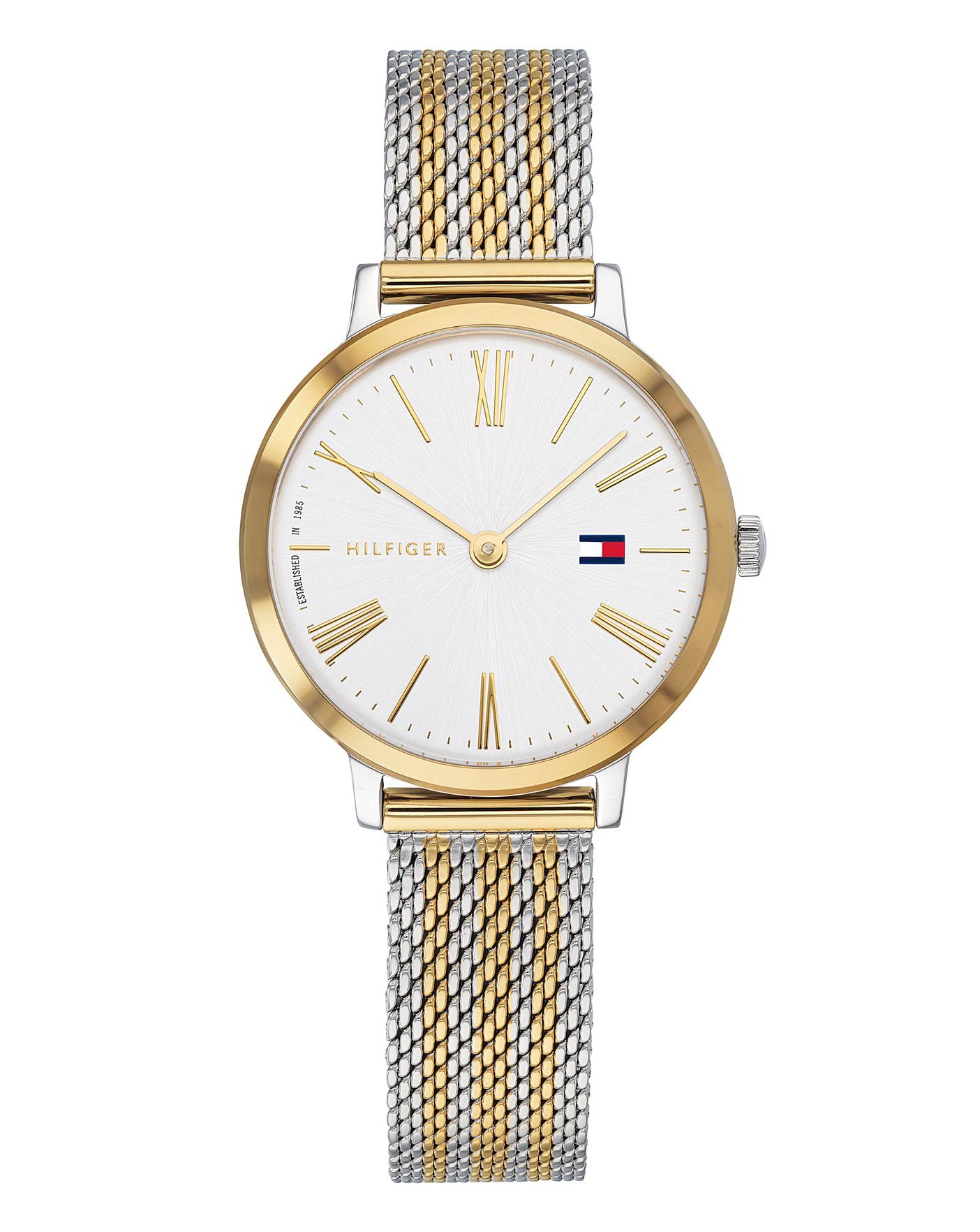 tommy hilfiger gold plated watch