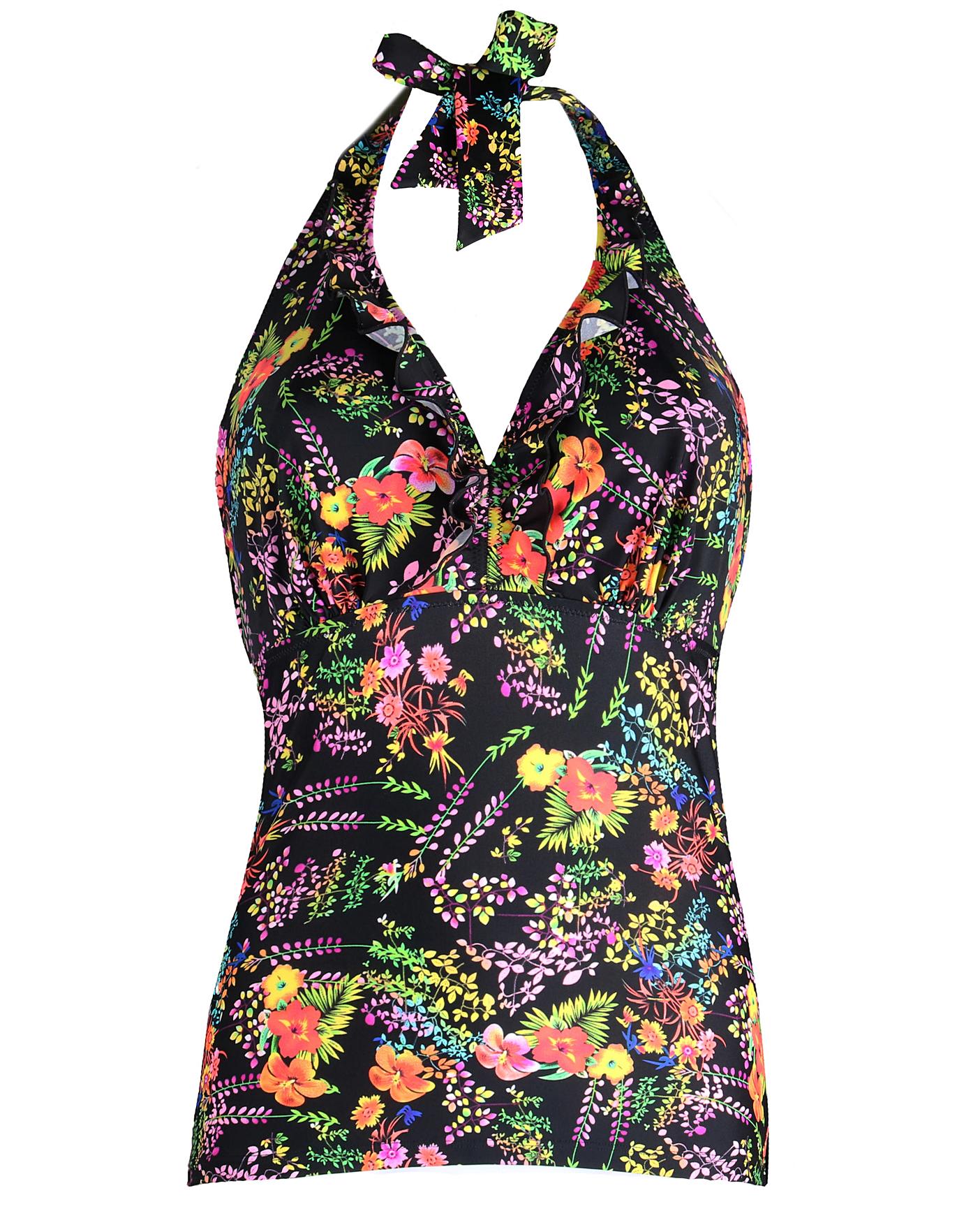 Pour Moi Womens Hot Spots Underwired Tankini Top