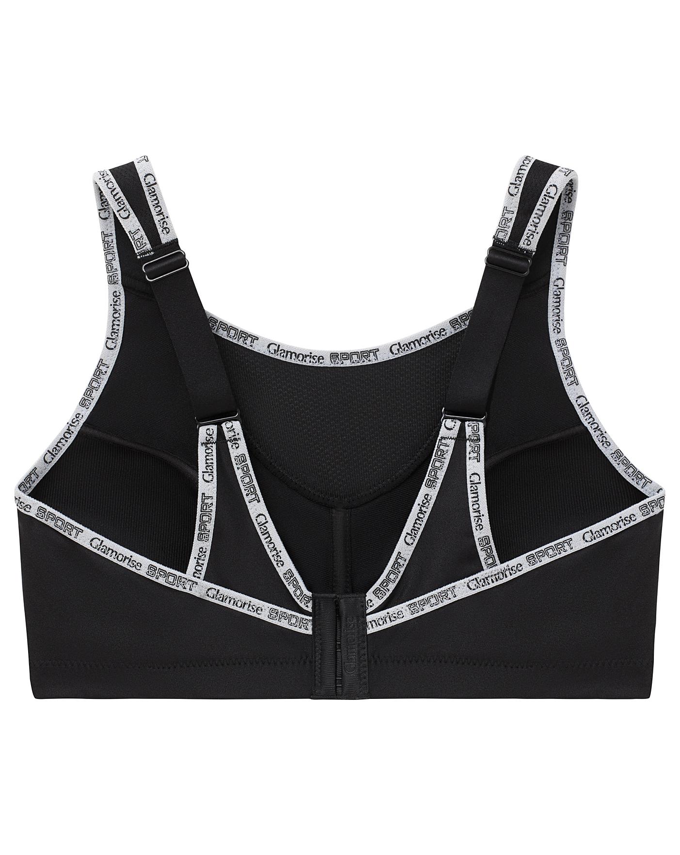 Glamorise Women's Plus-Size Camisole Sport Bra Bra, Black, 42G